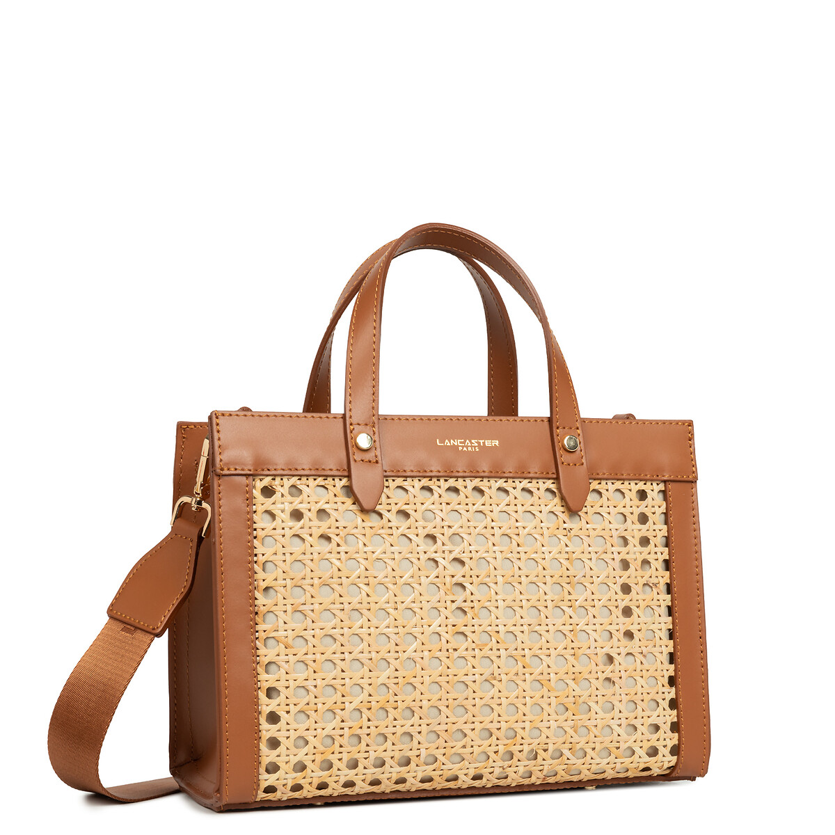Sac cabas main zippé S, CANNAGE ROTIN camel, LANCASTER