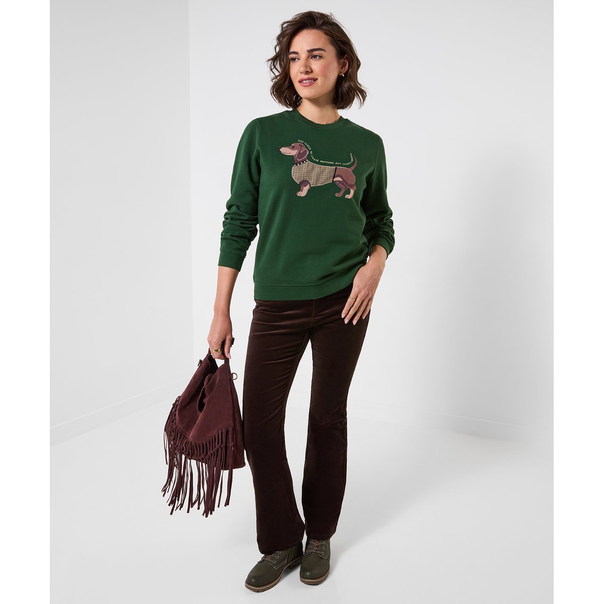 Sweat Brodé Teckel vert, JOE BROWNS