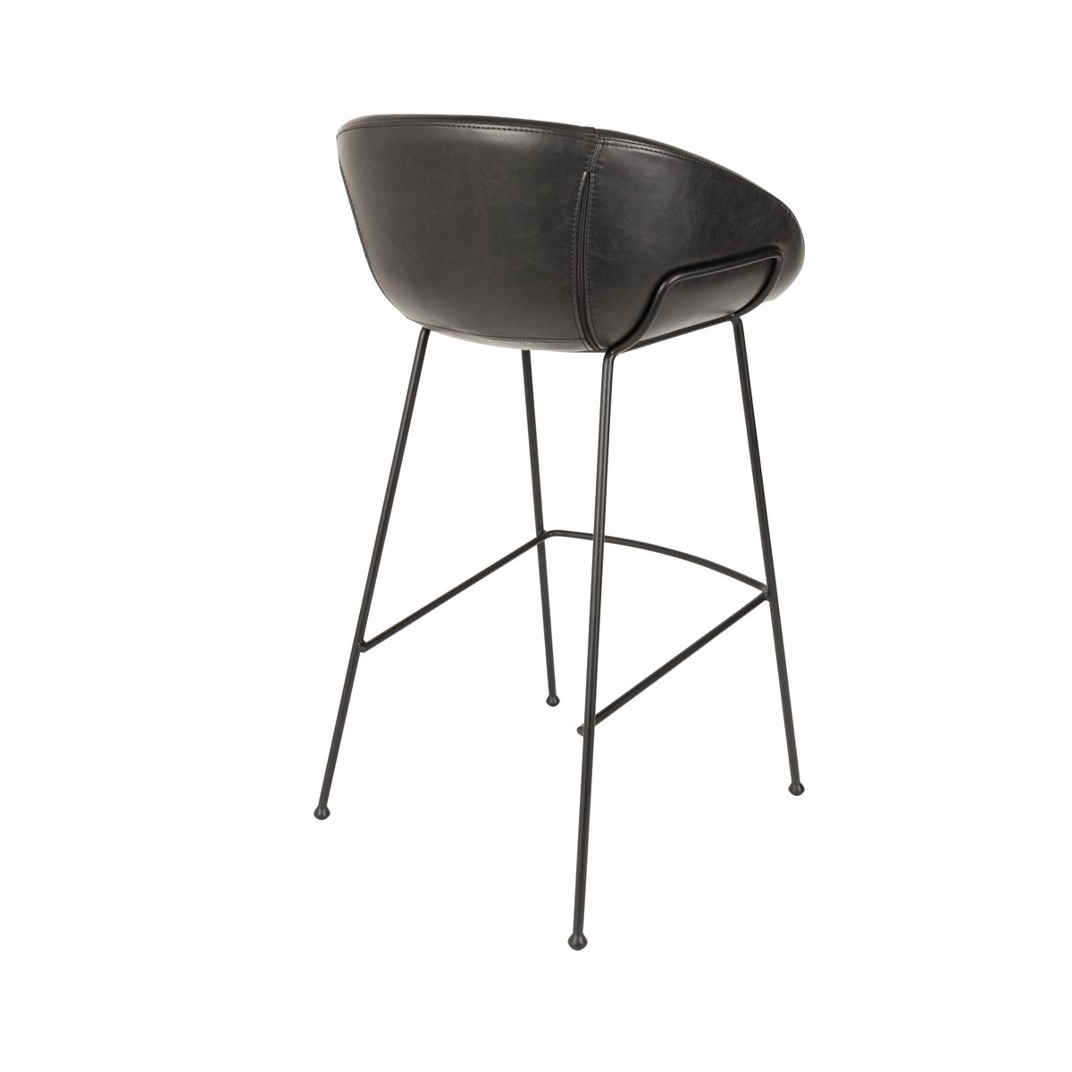 Tabouret design en métal, FESTON noir, ZUIVER