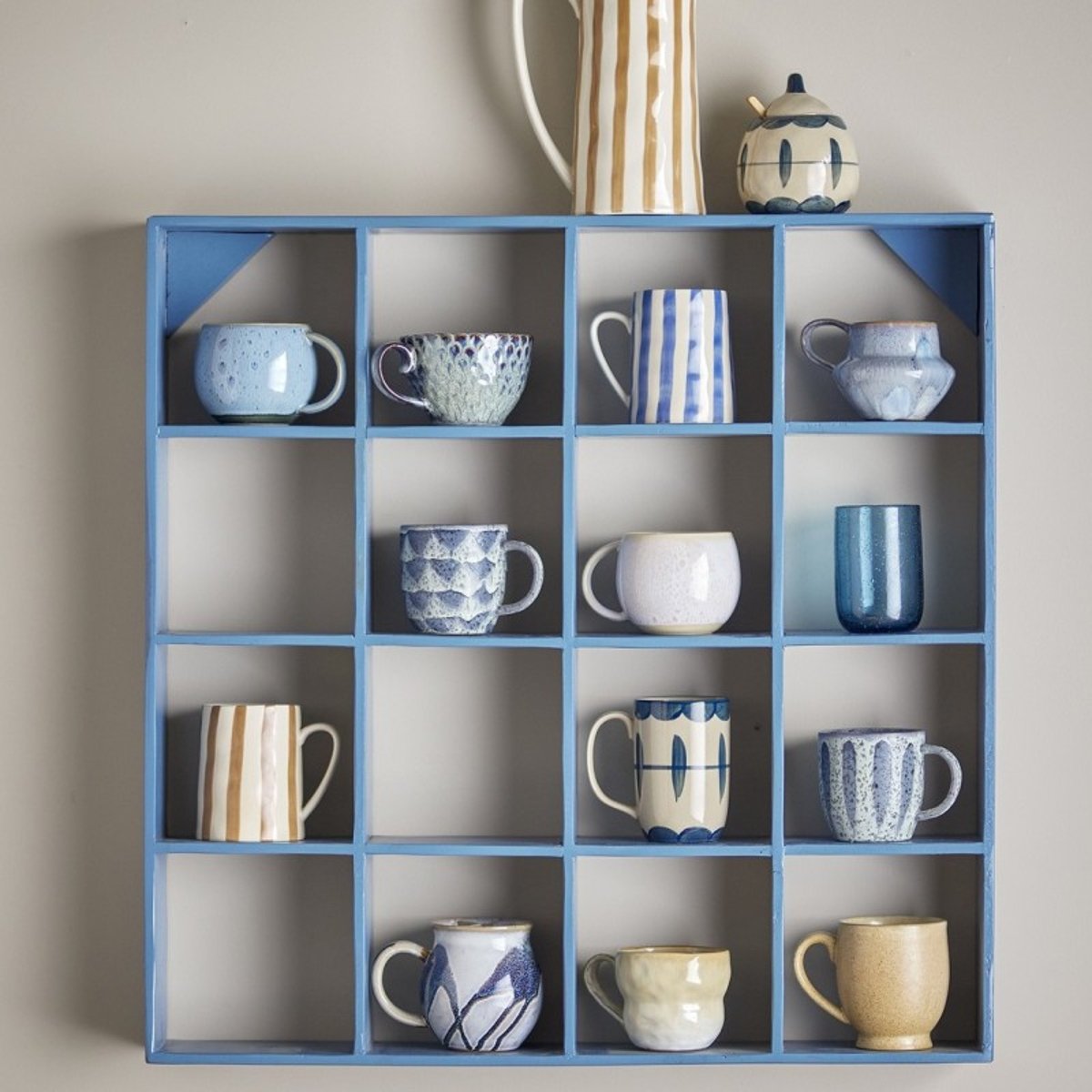 Mugs céramique artisanale Harriet set de 3 multicolore, BLOOMINGVILLE