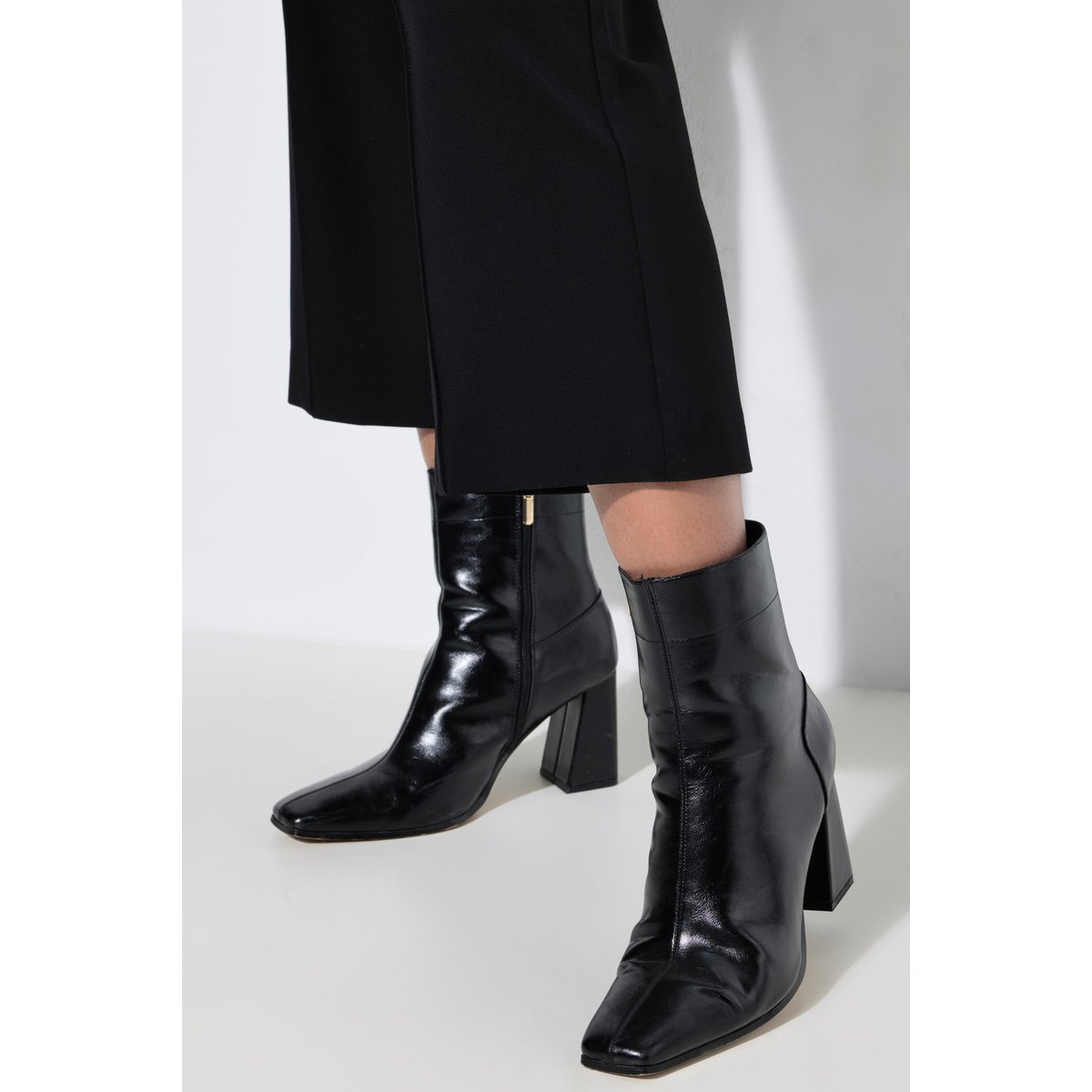 Jupe-culotte en point de Rome noir, ULLA POPKEN