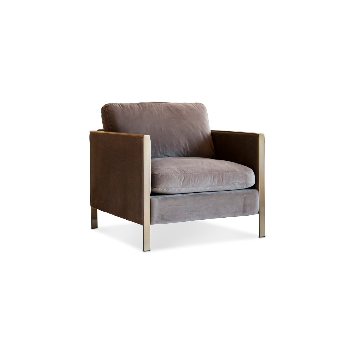 Fauteuil en velours BROMPTON gris anthracite, PRODUIT INTERIEUR BRUT