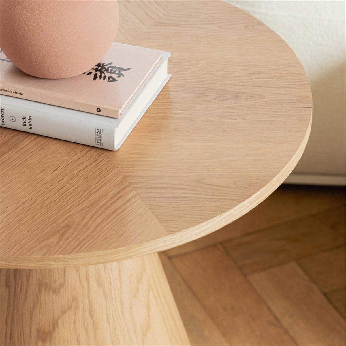 Table d'appoint ronde, ORB chêne naturel, RECOLLECTION