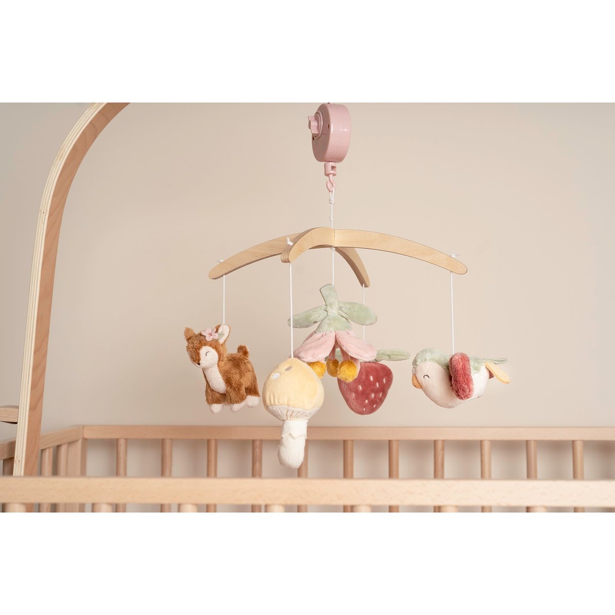 Mobile musical FAIRY GARDEN rose, LITTLE DUTCH