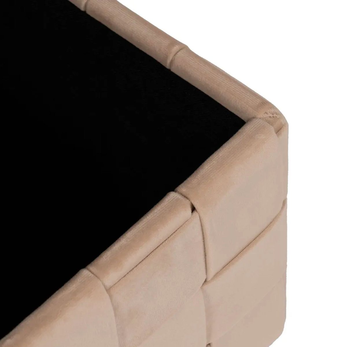 Set de 2 poufs coffres design tissu beige 40x40x43cm beige, WADIGA