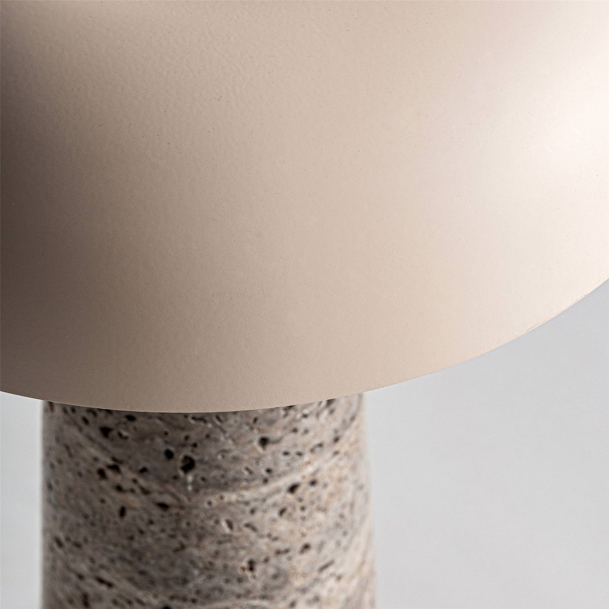 Lampe de salon en marbre style art déco crème marbré avec touches dorées, RECOLLECTION