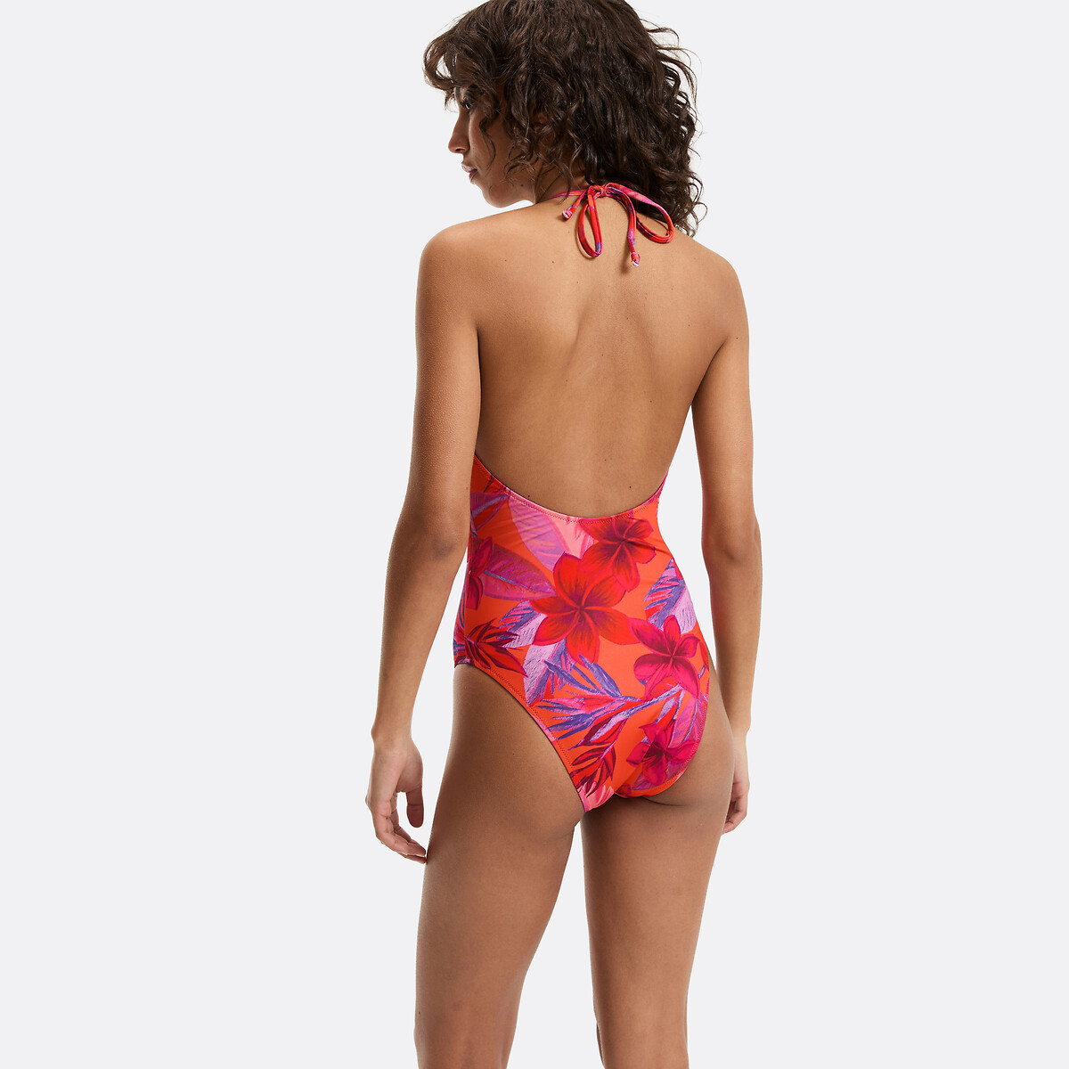 Tropical Print Ballerina Swimsuit tropical print, LA REDOUTE COLLECTIONS