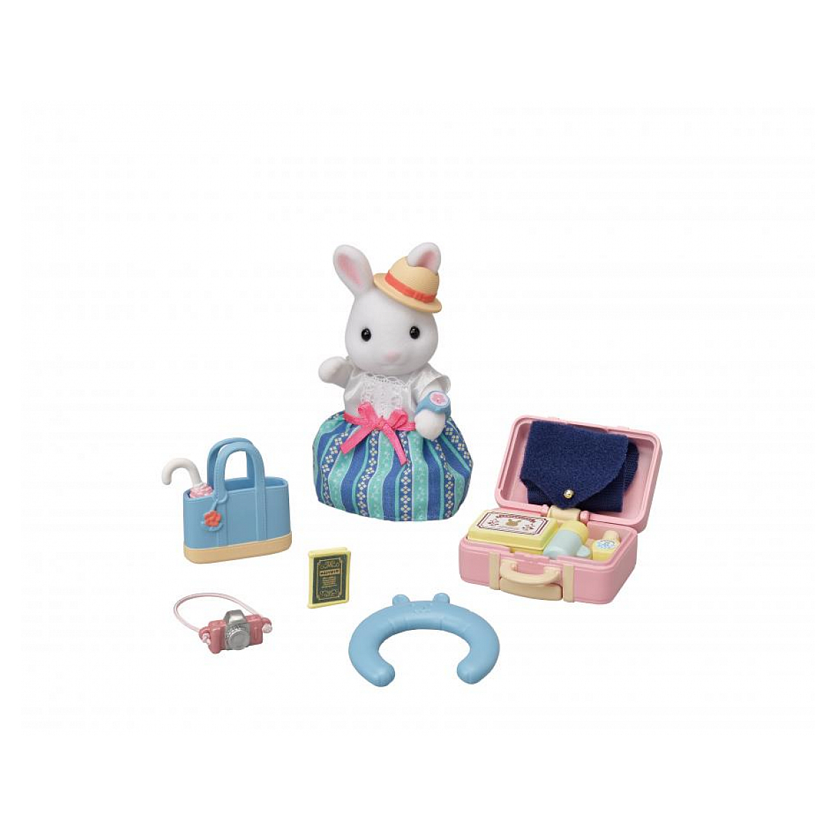 5641  La maman lapin neige et sa valise de weekend couleur unique, SYLVANIAN FAMILIES
