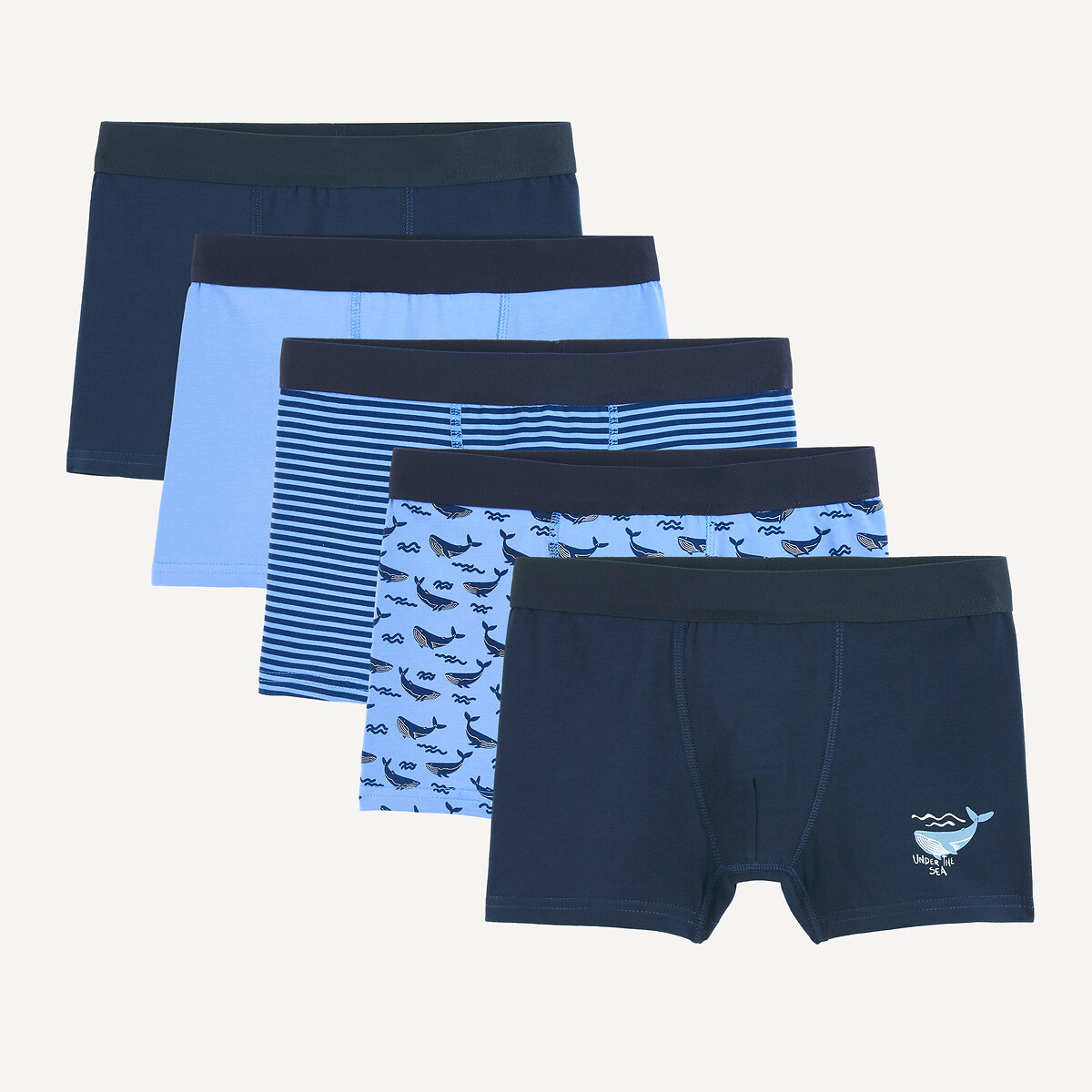 . bleu marine + bleu + beige, LA REDOUTE COLLECTIONS
