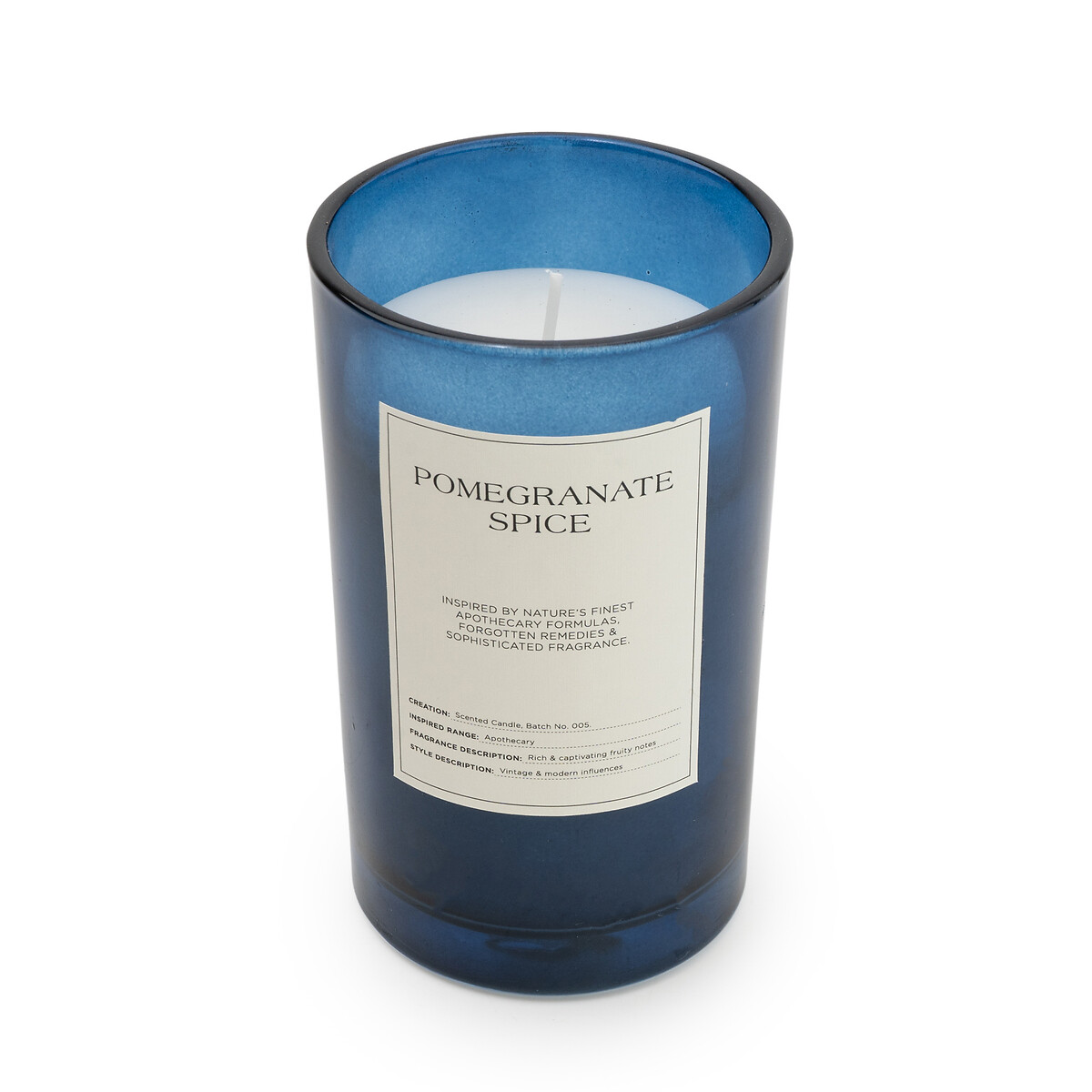 Apothecary Pomegranate Spice Jar Candle blue, SO'HOME