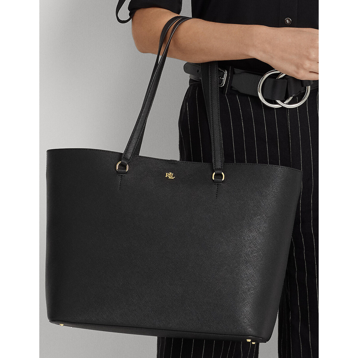 Sac tote bag cuir KARLY noir, LAUREN RALPH LAUREN