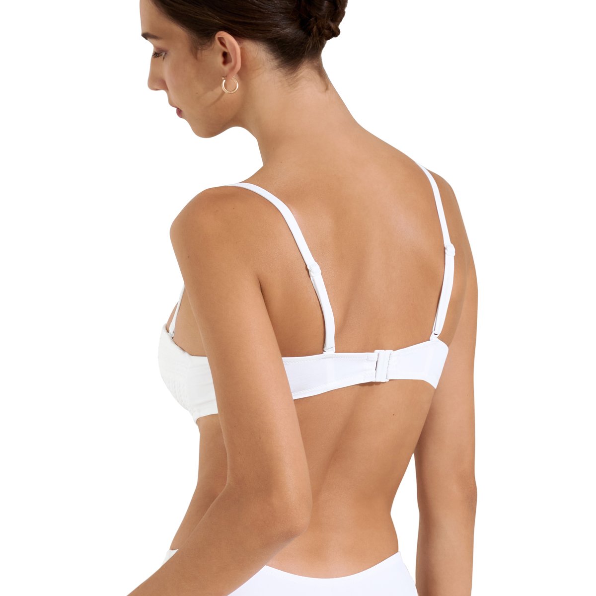 Haut maillot de bain bandeau balconnet préformé Sardinia blanc, LISCA