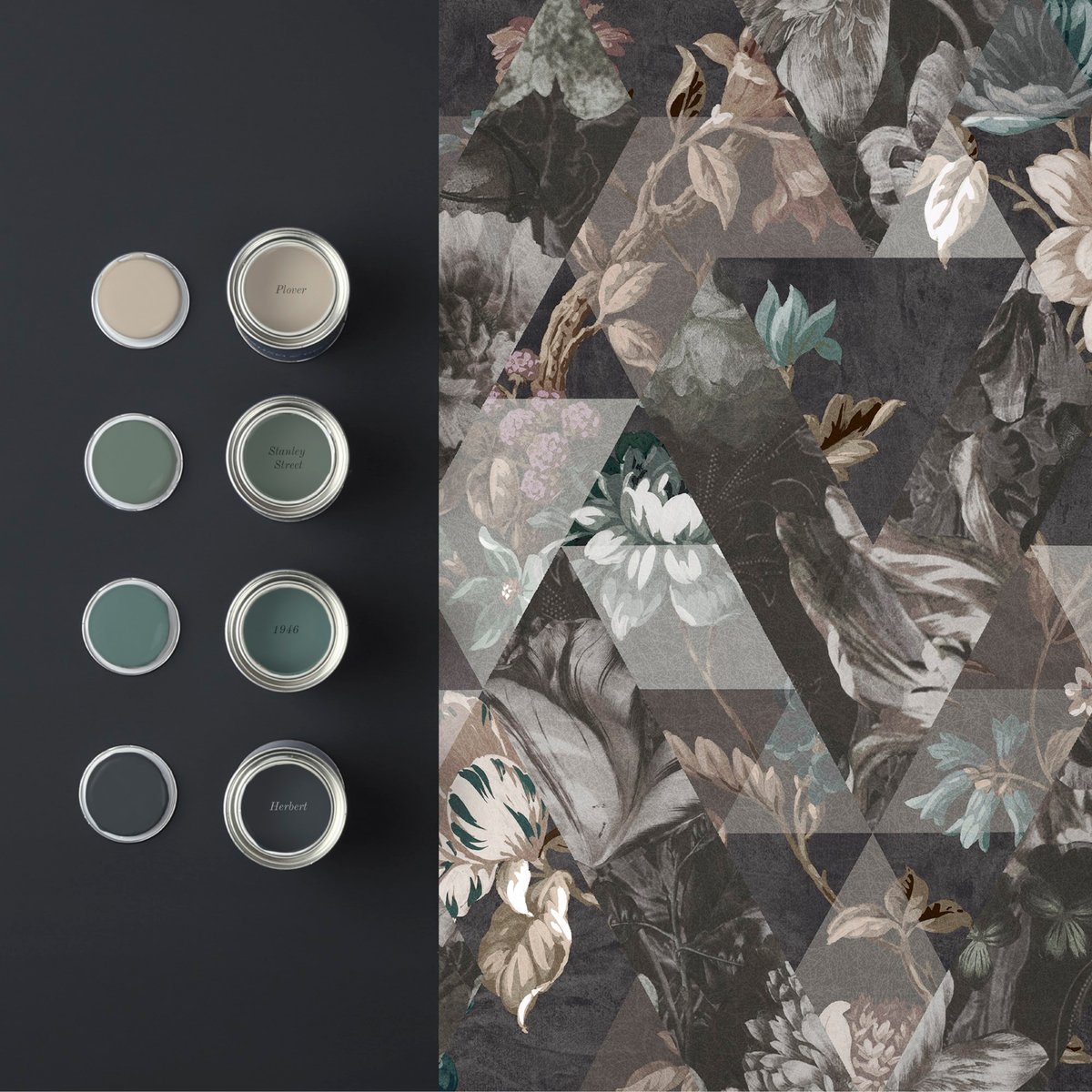 Papier peint Timepiece MoonStone gris, GRAHAM ET BROWN