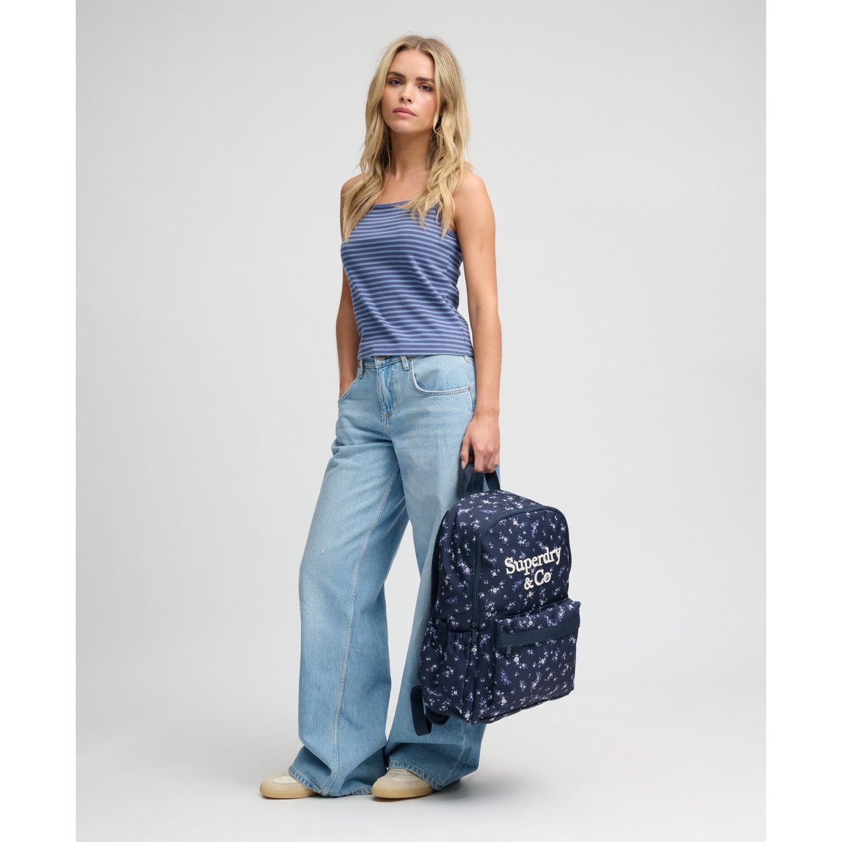 Sac à Dos Heritage All Over Print floral bleu marine primevère, SUPERDRY