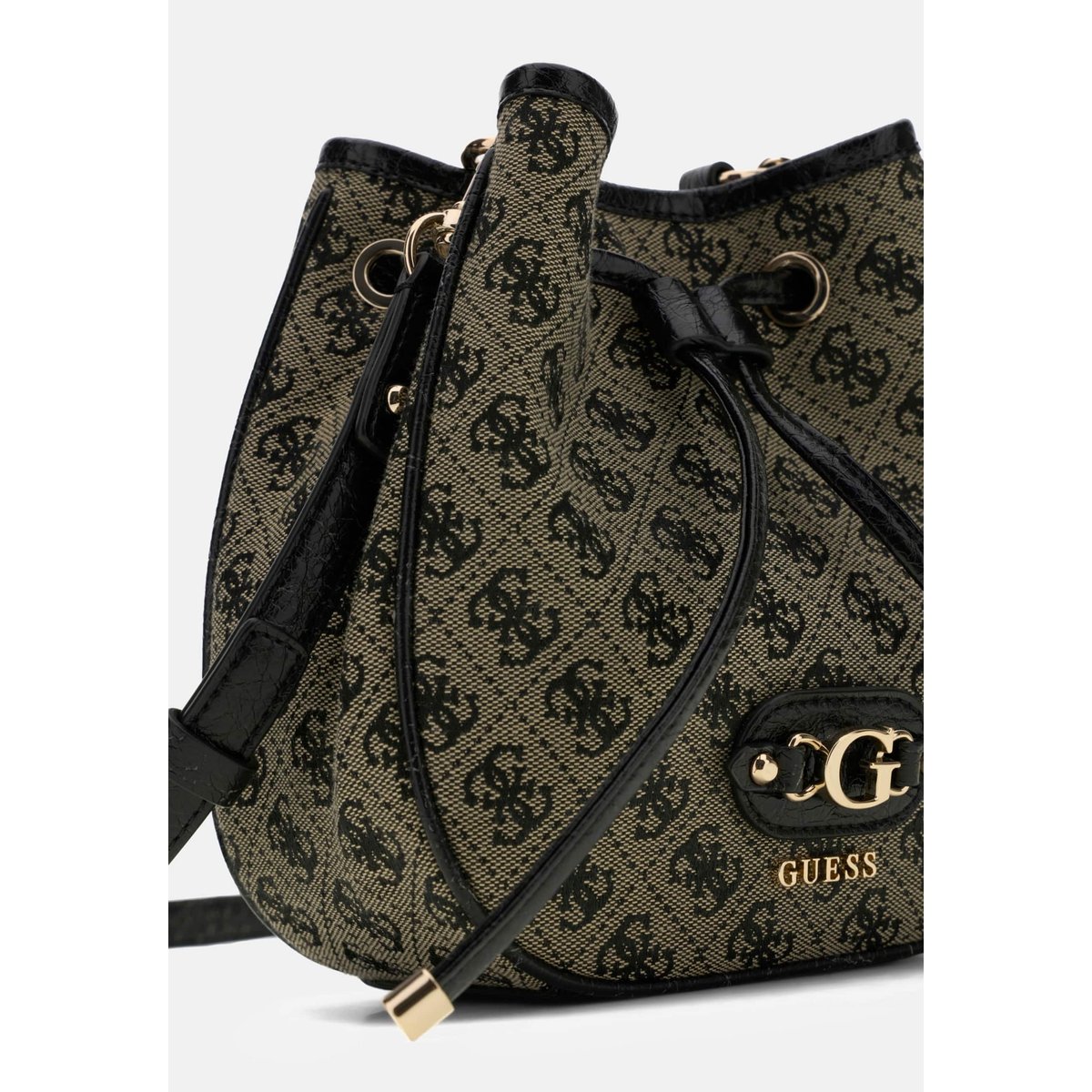 Samantha Logo Mini Bucket noir multi, GUESS
