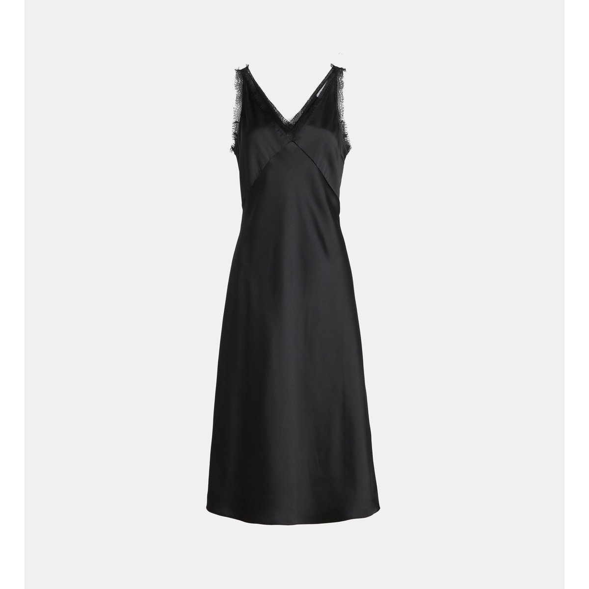 Robe longue bridget f satinée noir, GALERIES LAFAYETTE