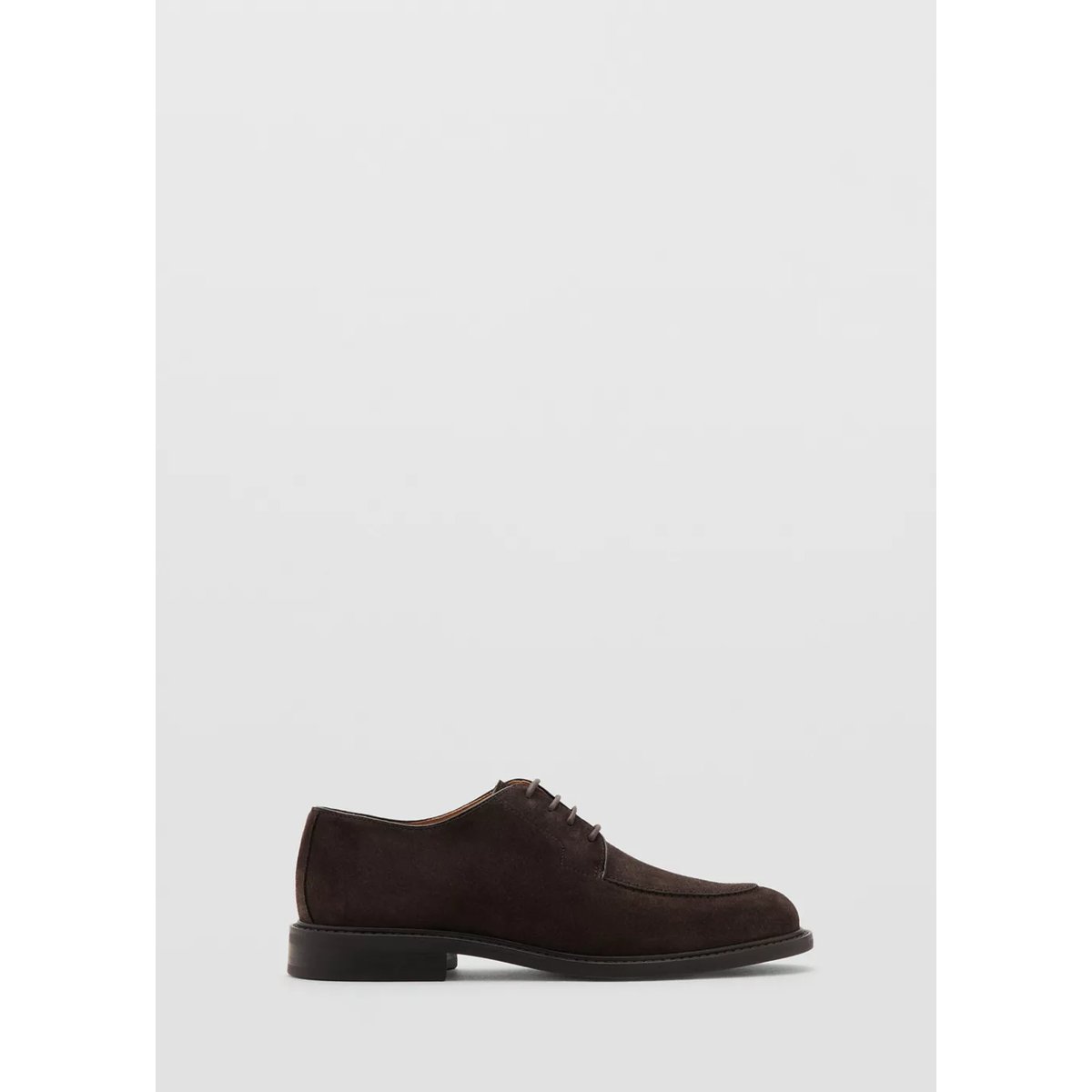Chaussures costume cuir suède marron, MANGO MAN
