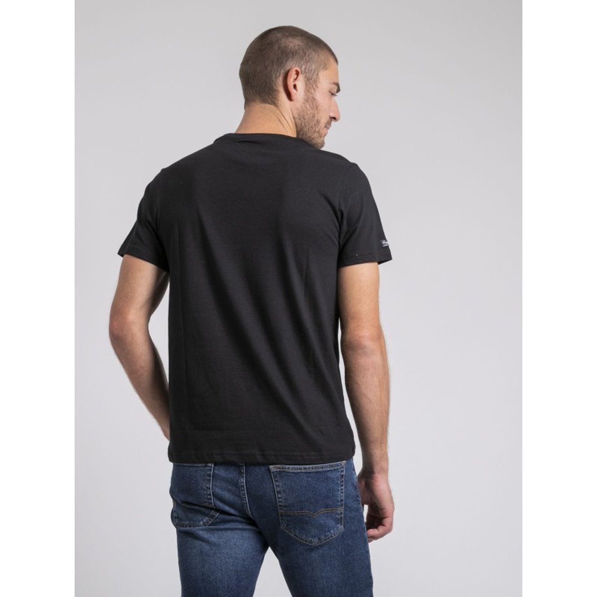 T-shirt Col Rond Pur Coton Jacoski noir, RITCHIE