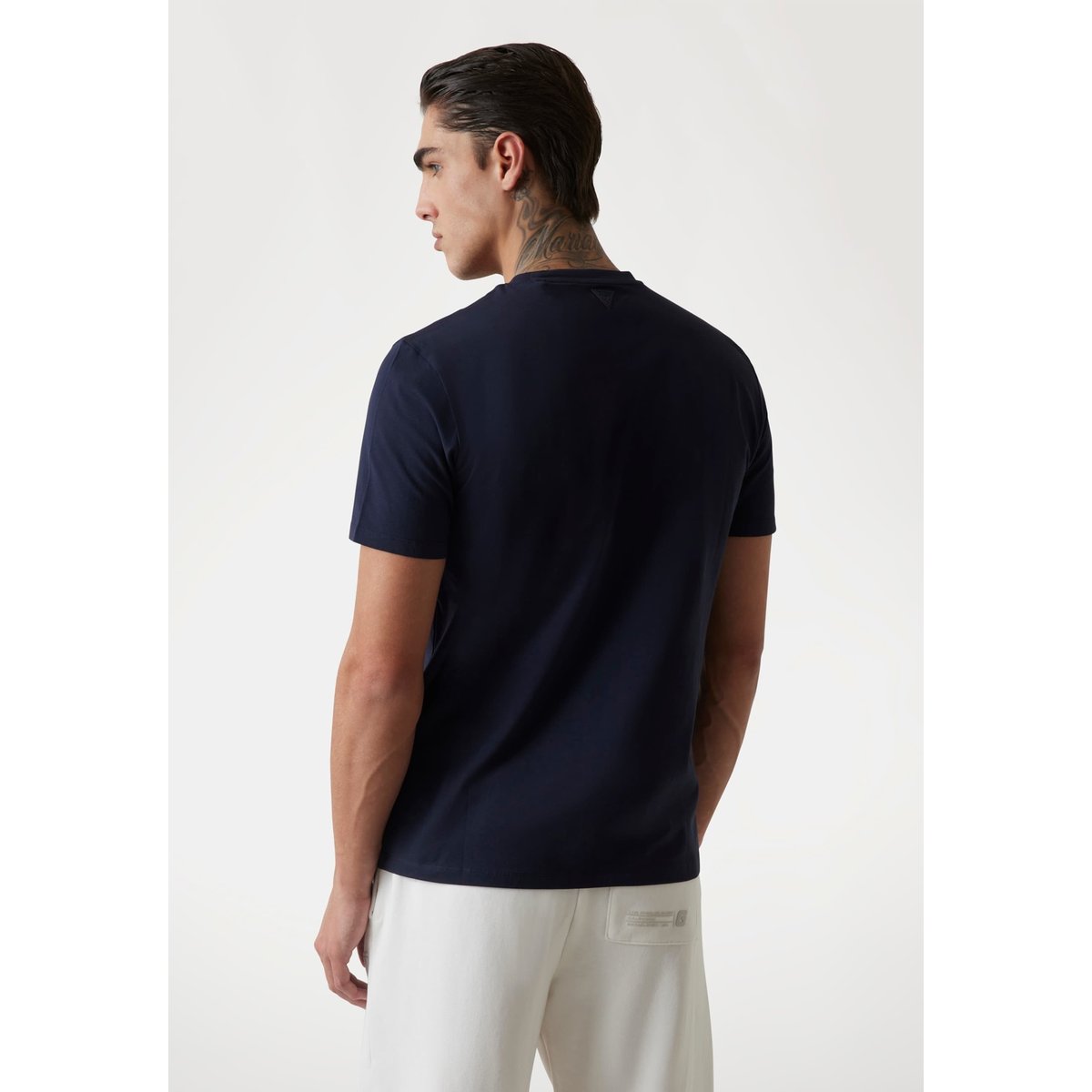 T-Shirt À Logo Imprimé bleu foncé, GUESS