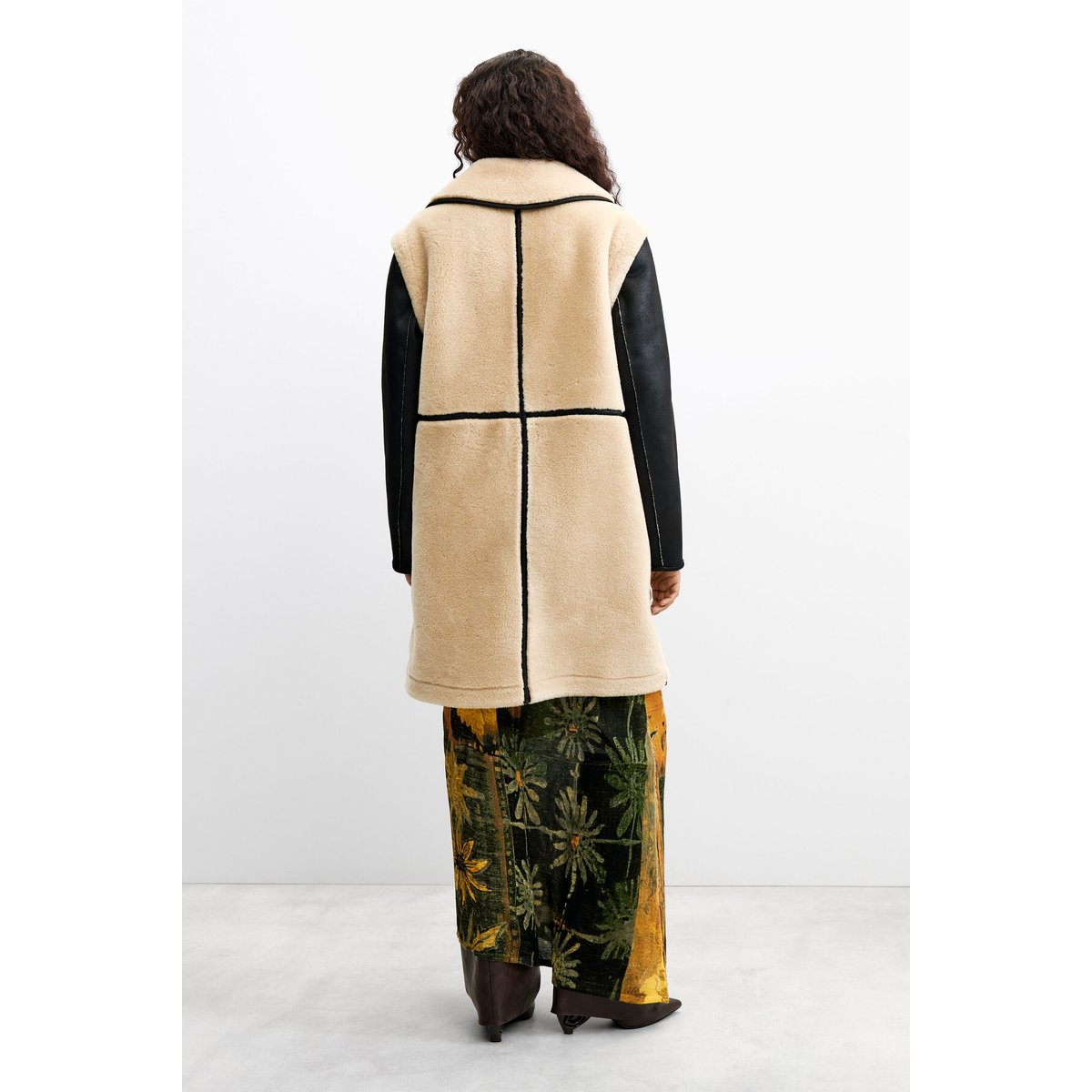 Manteau combiné avec poches beige, DESIGUAL