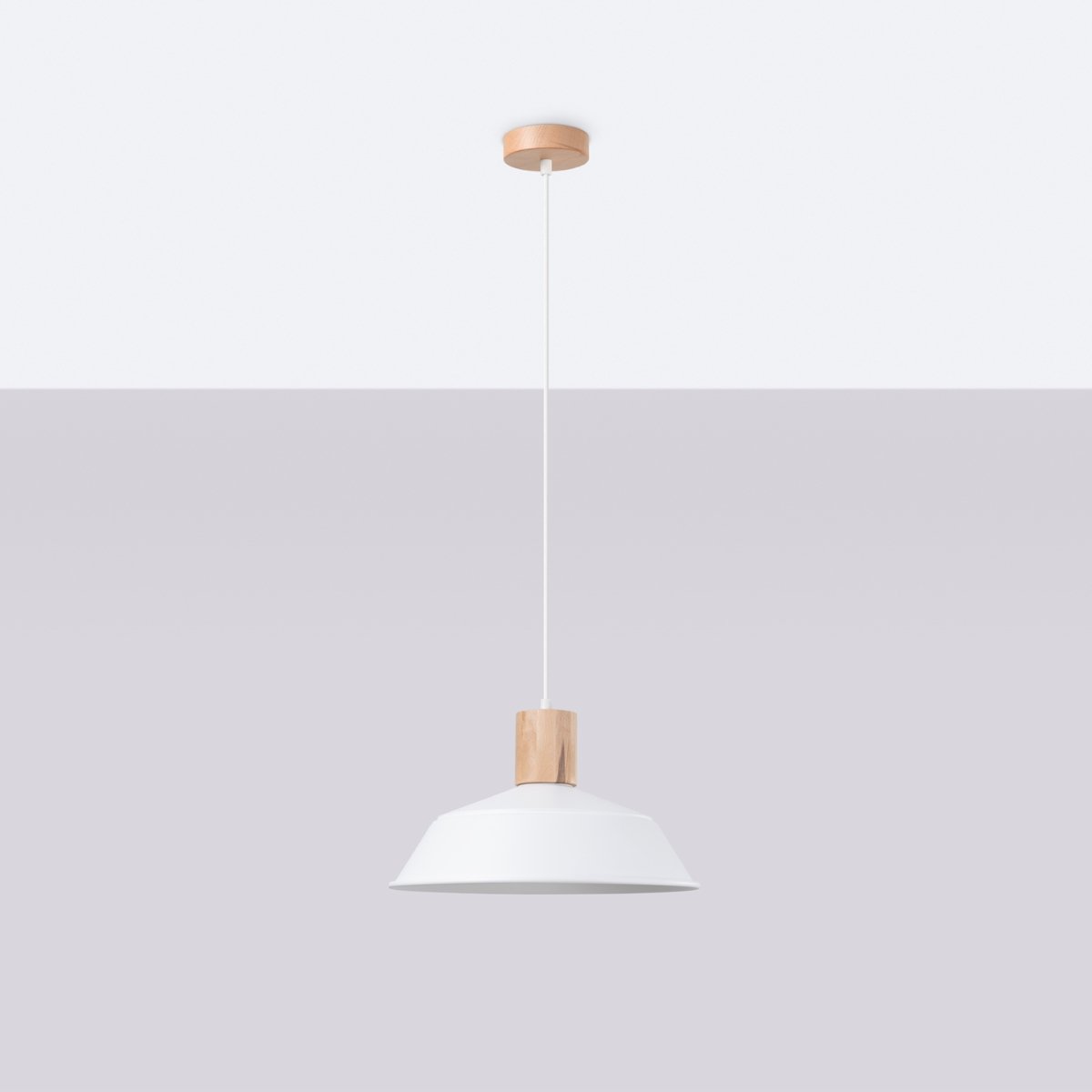 Suspension Acier Blanc E27 1 Fano blanc, EDEN