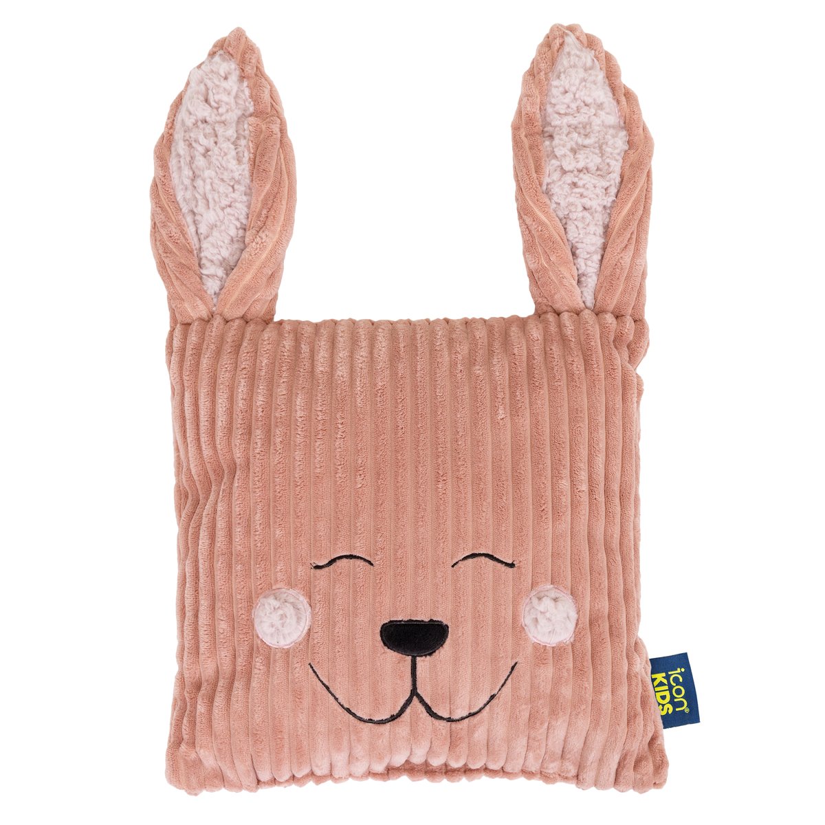 Pouf canapé enfant et coussin animal assorti en velours côtelé Oeko-Tex® - CECILIA rose aube, ICON