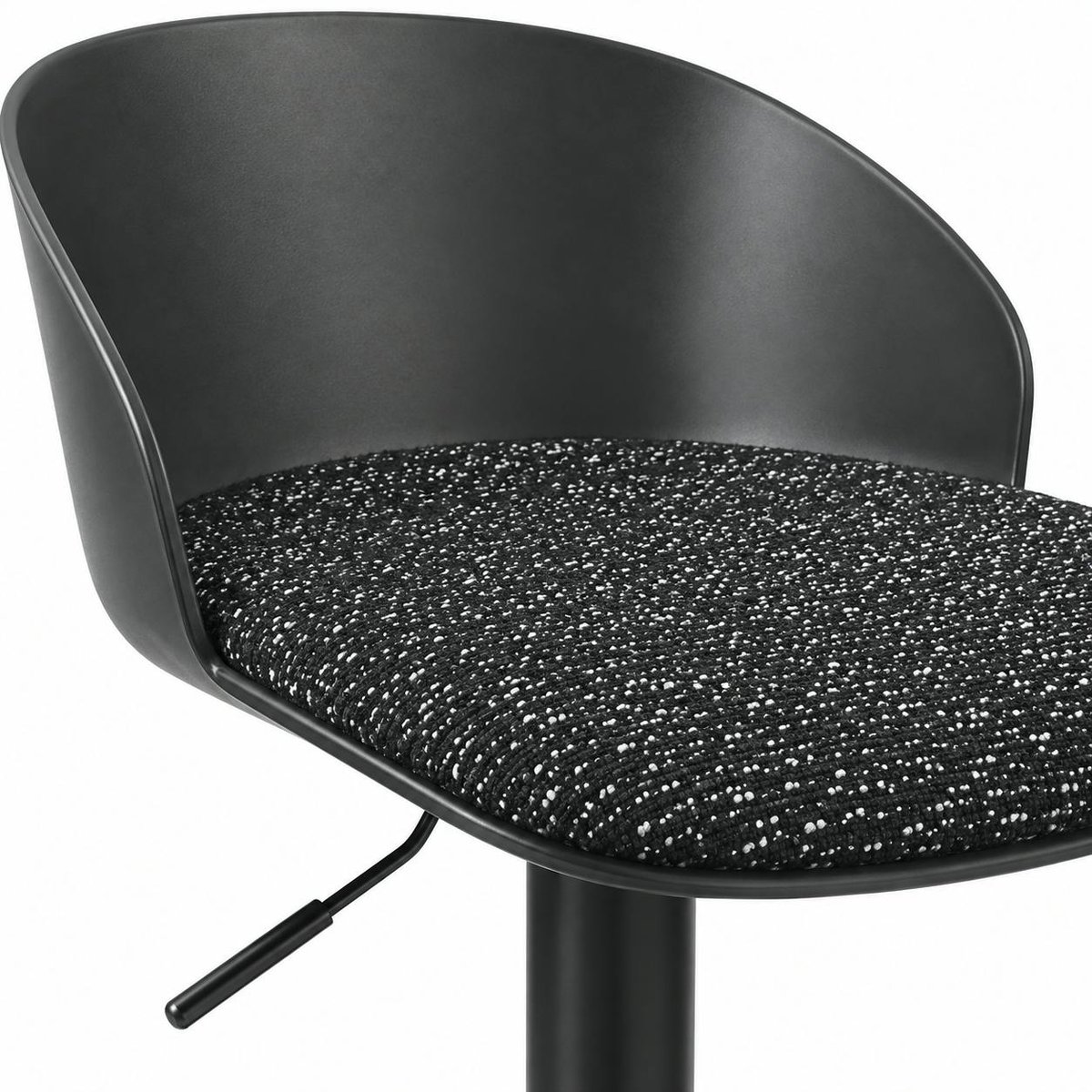 Tabouret de bar réglable, métal et tissu (lot de 2) LEEDS noir, PIER IMPORT