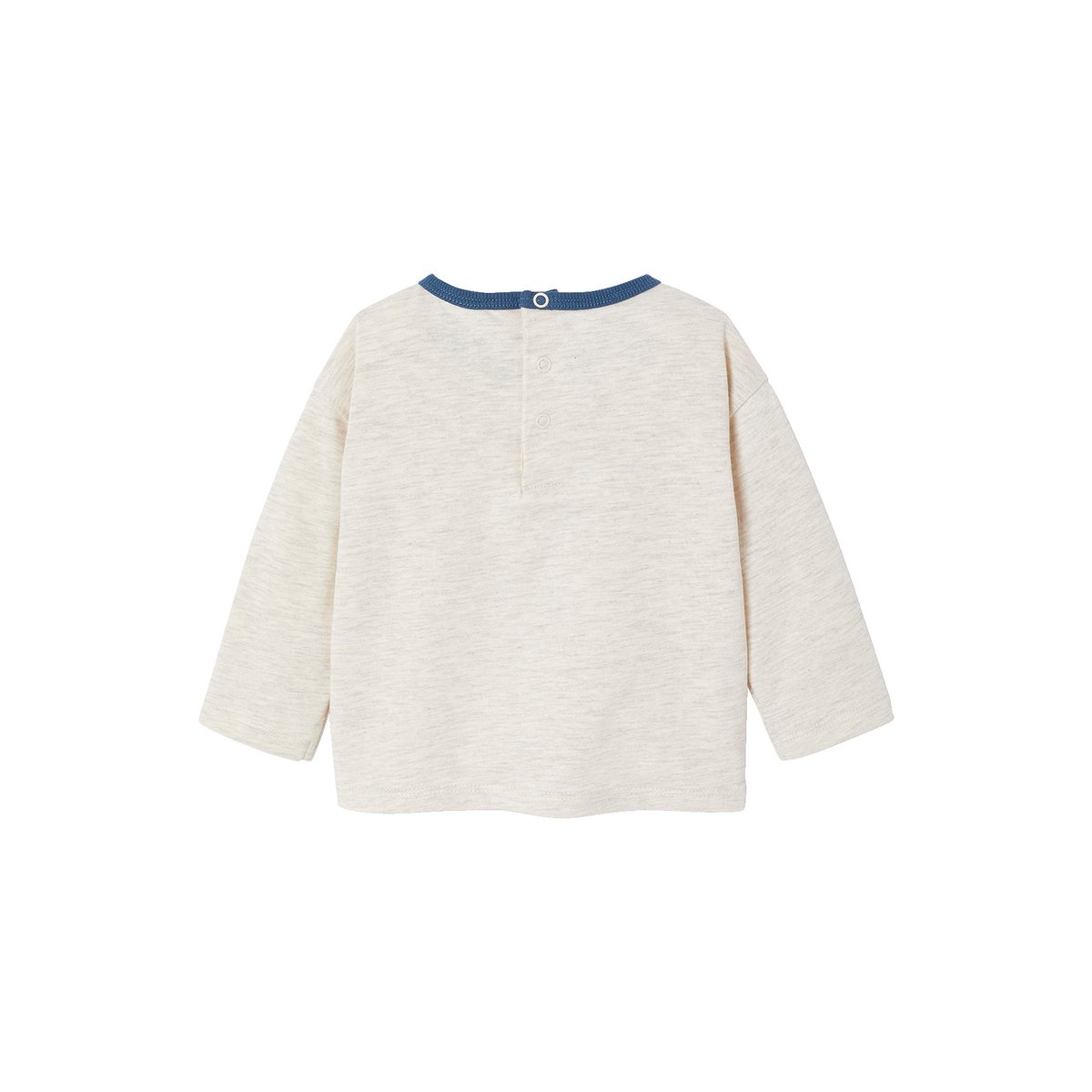 T-Shirt bébé manches longues beige chiné, VERTBAUDET