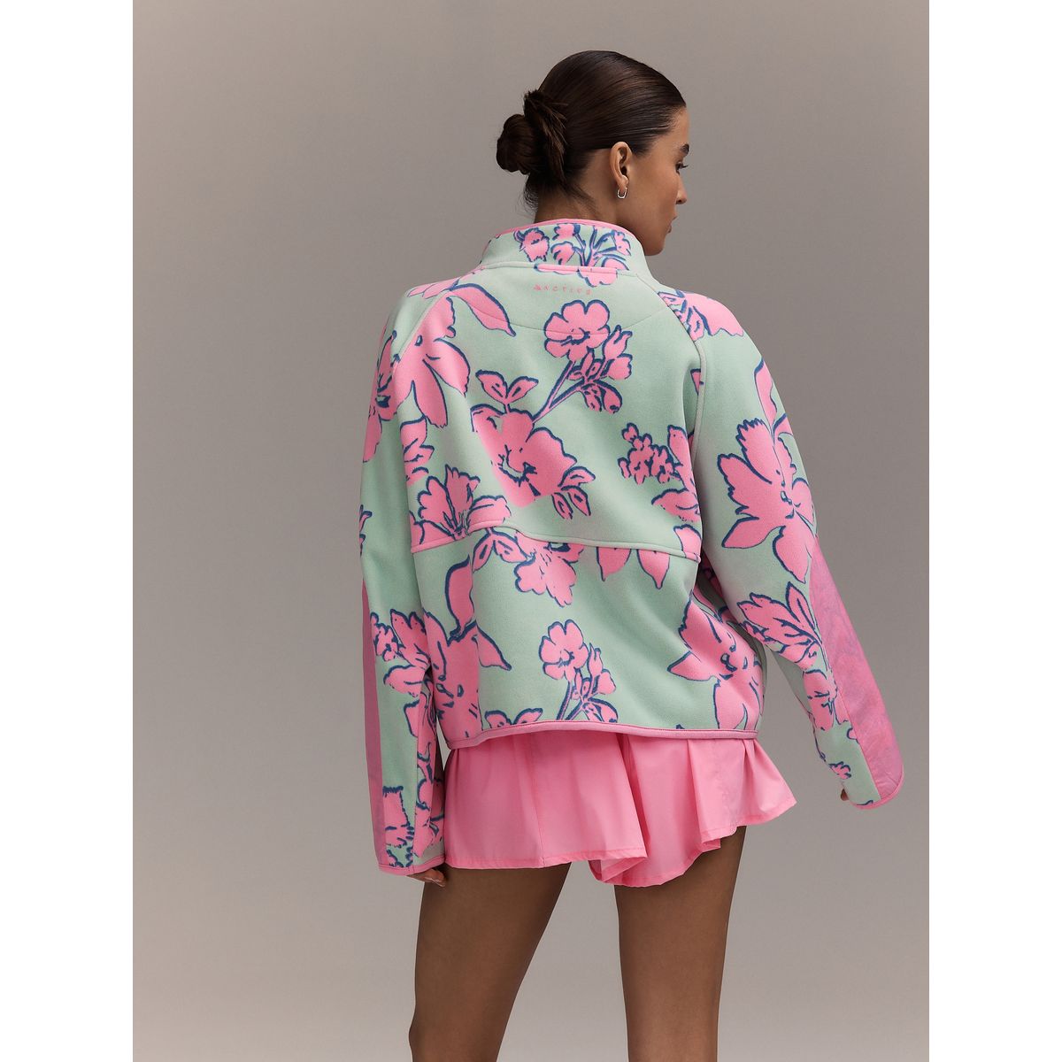 Polaire de sport zippée active imprimé fleuri, NEXT