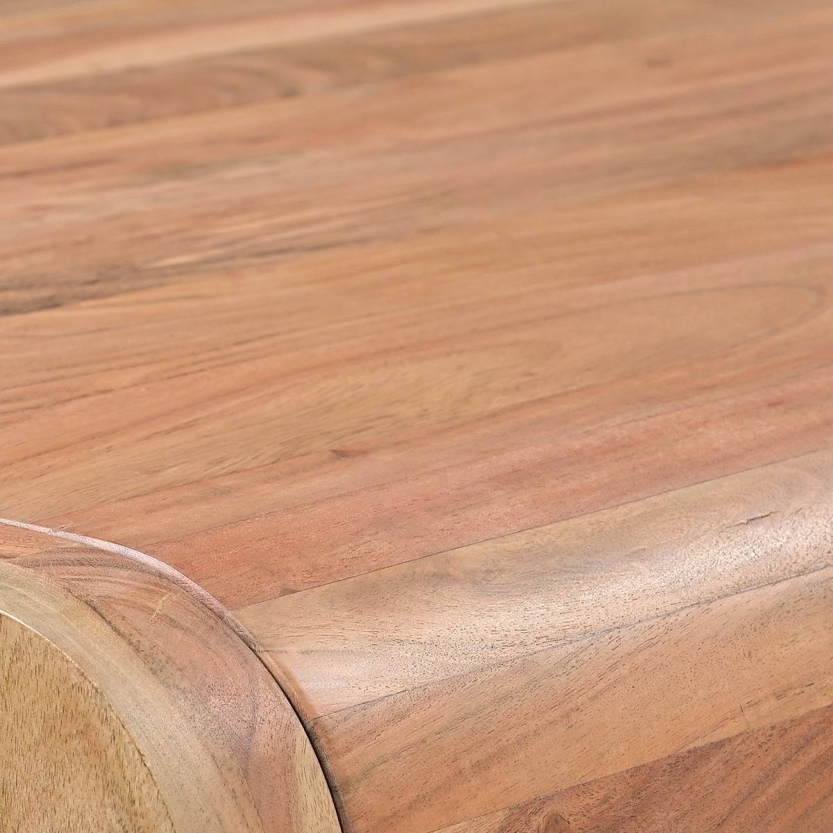 Table à manger en bois d'acacia KALANI bois clair, MADE IN MEUBLES 
