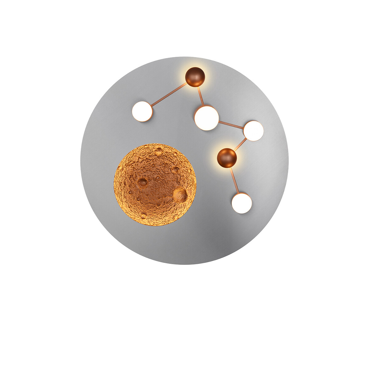 Candeeiro de teto Zodiac, TRIO Lighting alumínio, TRIO LIGHTING