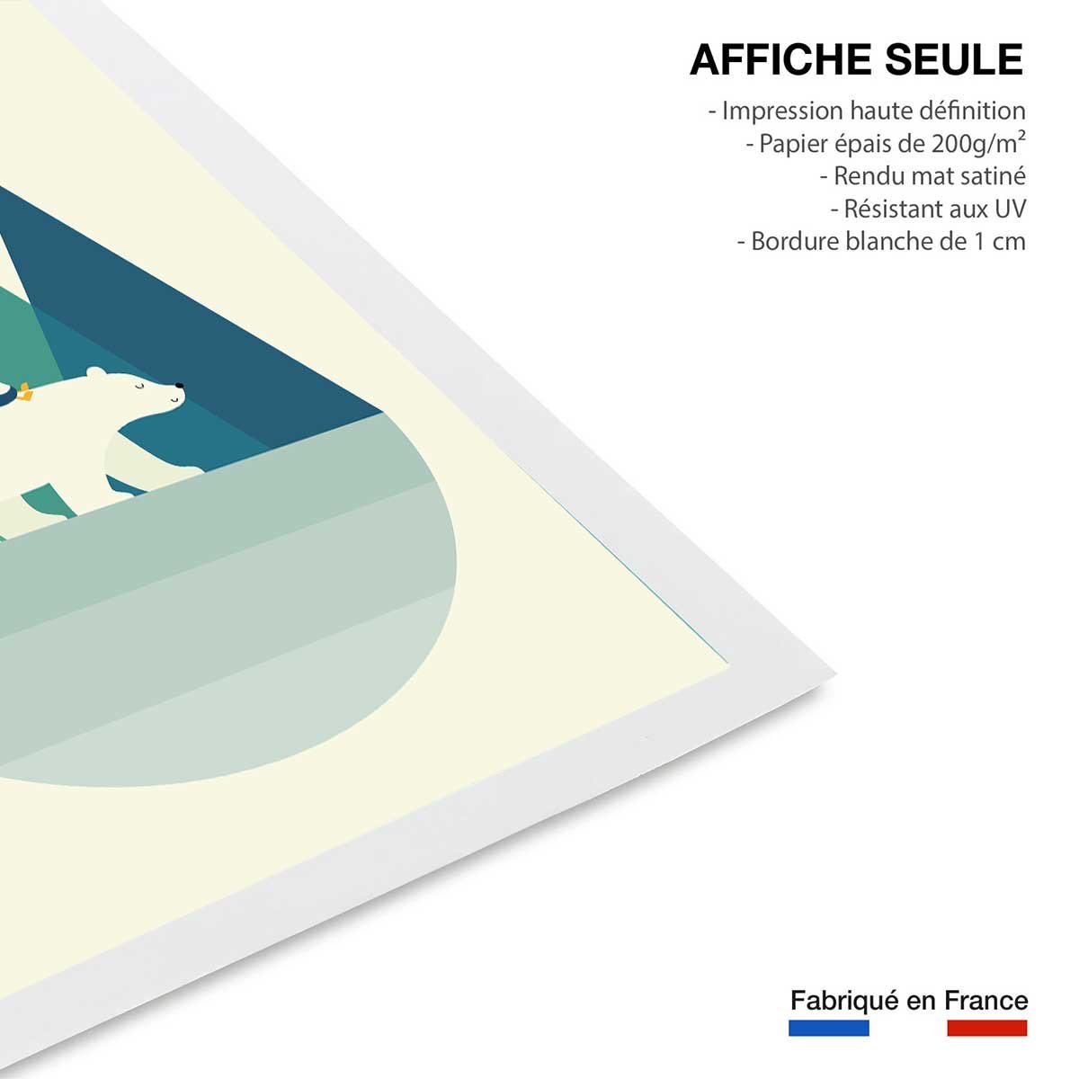 Affiche walking on the moon affiche seule, HEXOA