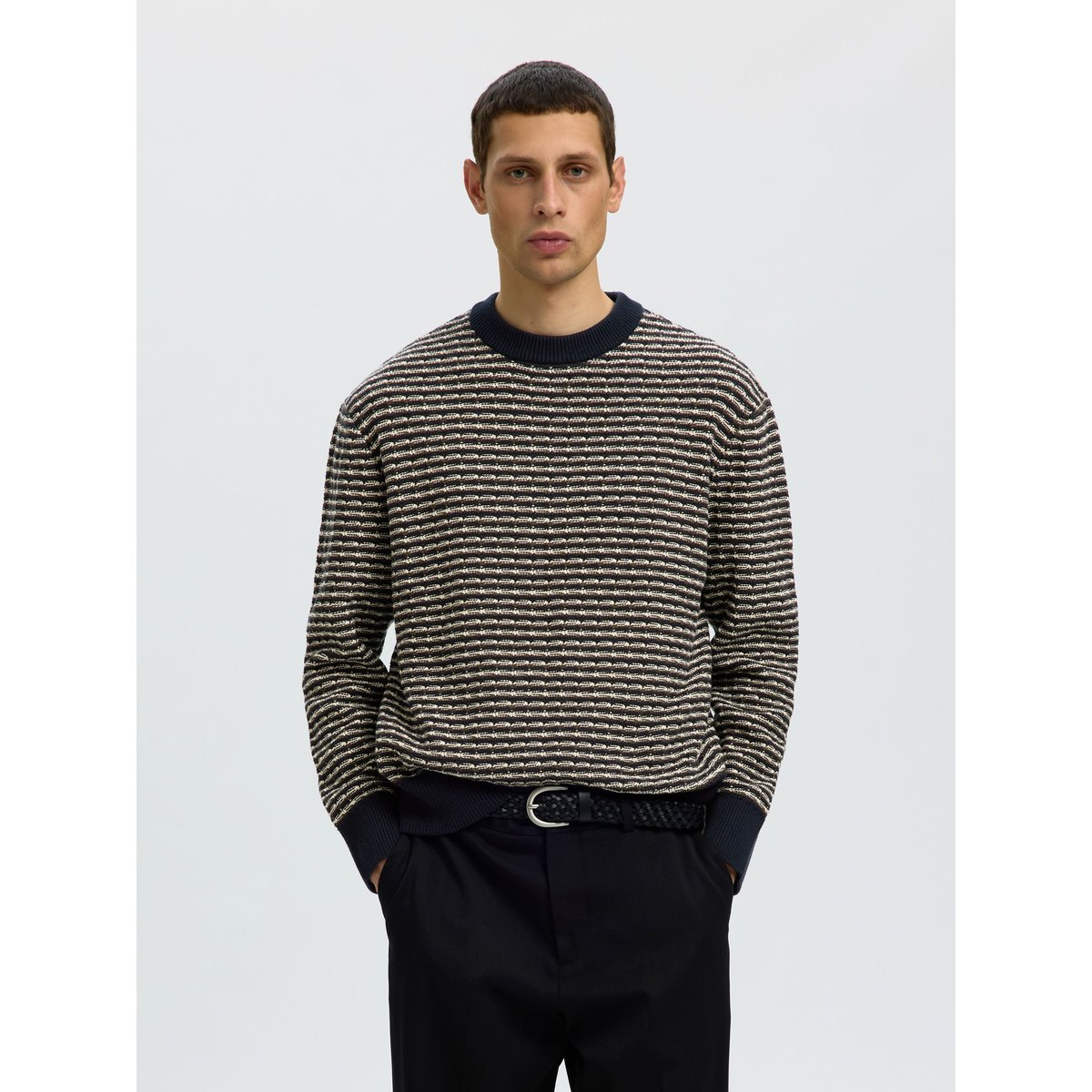 Pull Ras Du Cou bleu - sky captain1, SELECTED
