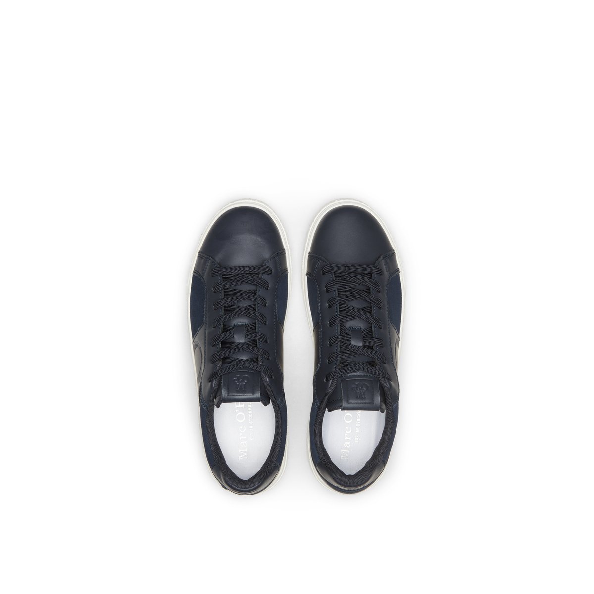 Baskets en cuir de vache de haute qualité bleu foncé, MARC O'POLO