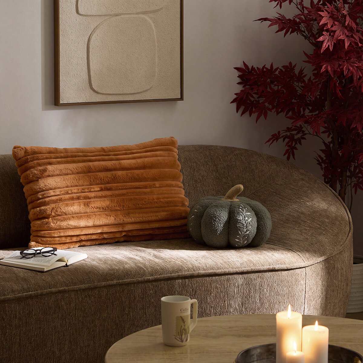 Coussin rectangulaire COTI cognac, ATMOSPHERA