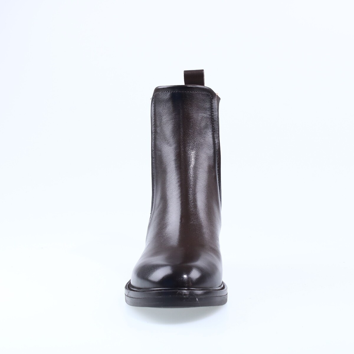 Botines Chelsea de piel marrón oscuro, MJUS