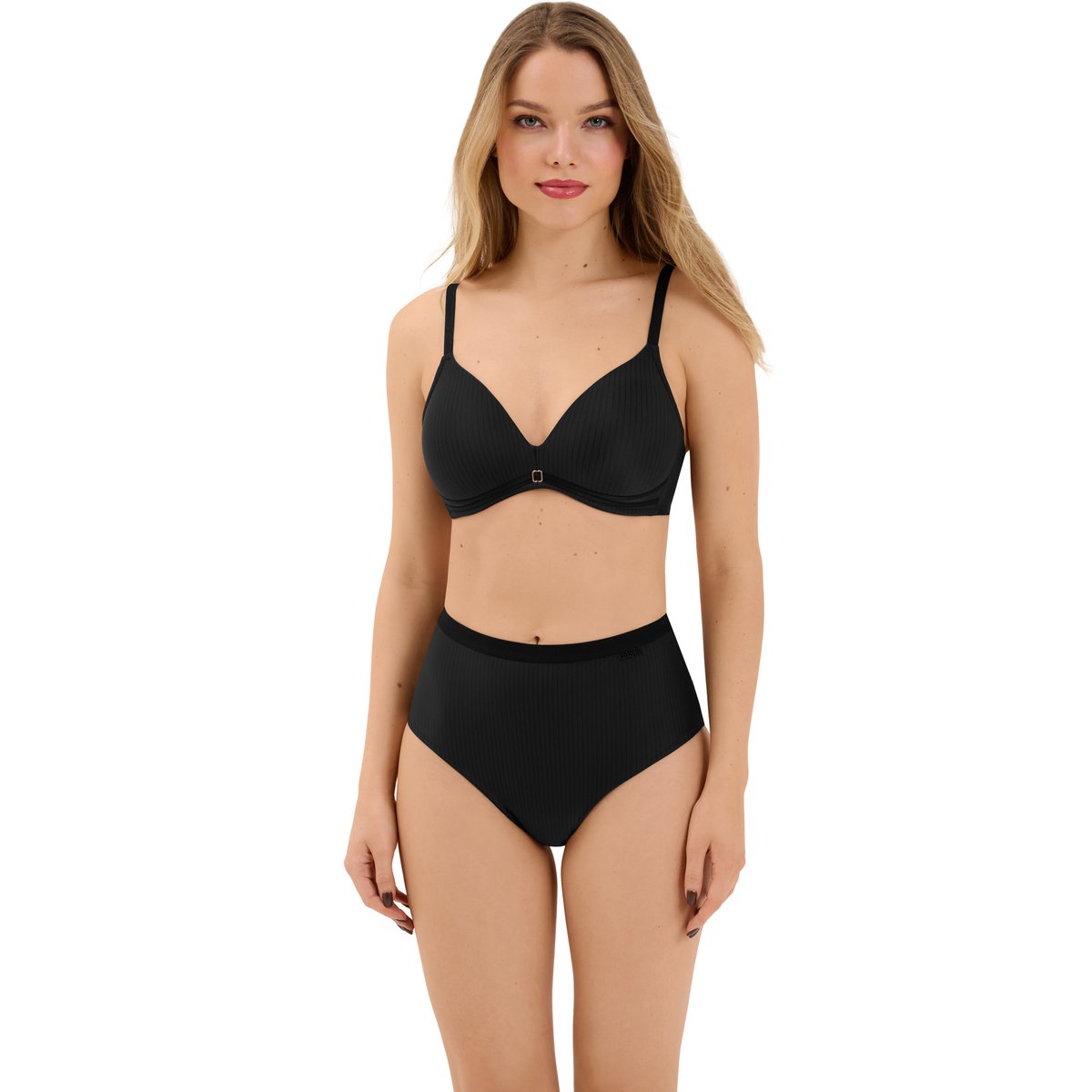 Soutien-gorge décolleté préformé sans armatures Laura noir, LISCA
