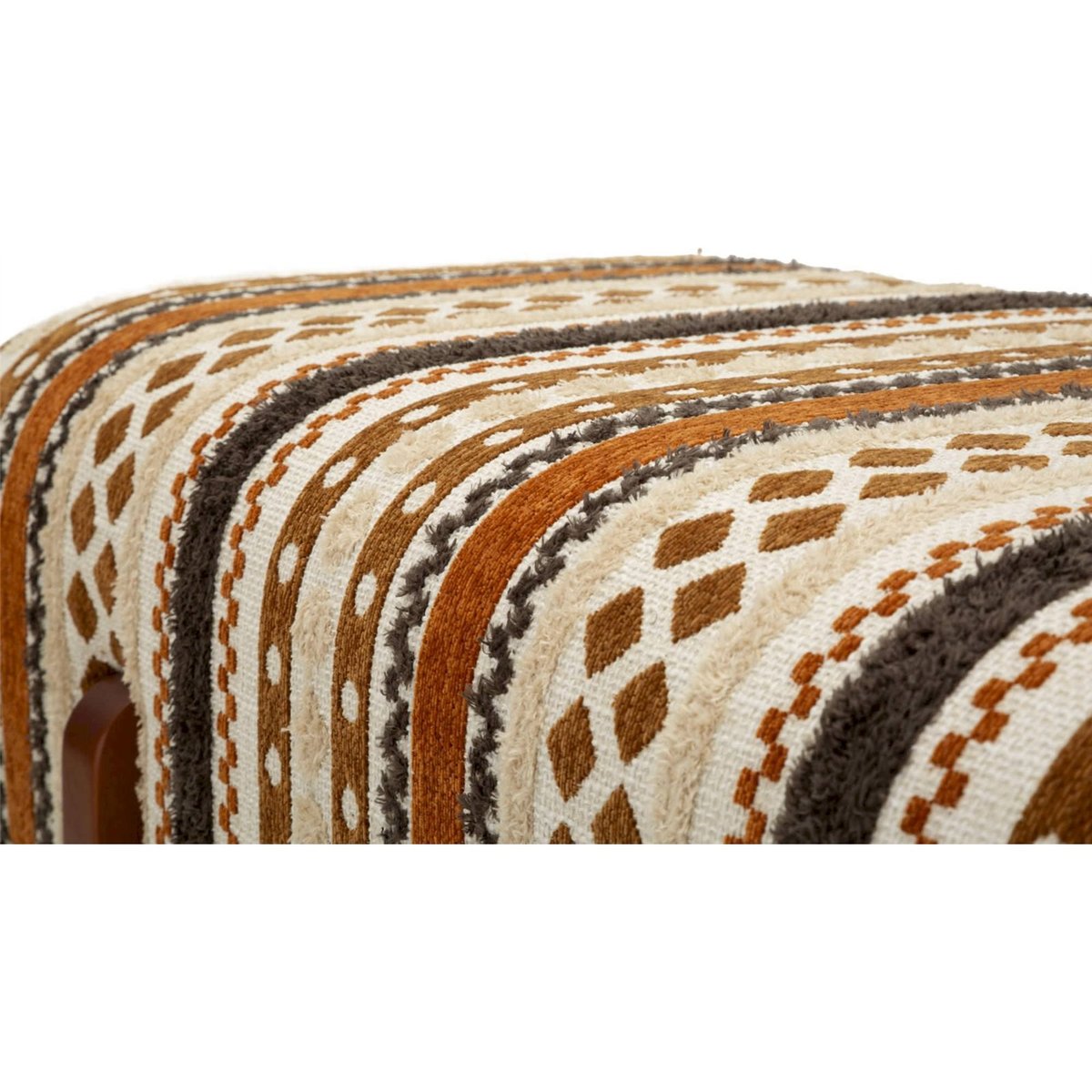 Banc ethnique pieds en bois massif MODERN multicolore, RECOLLECTION