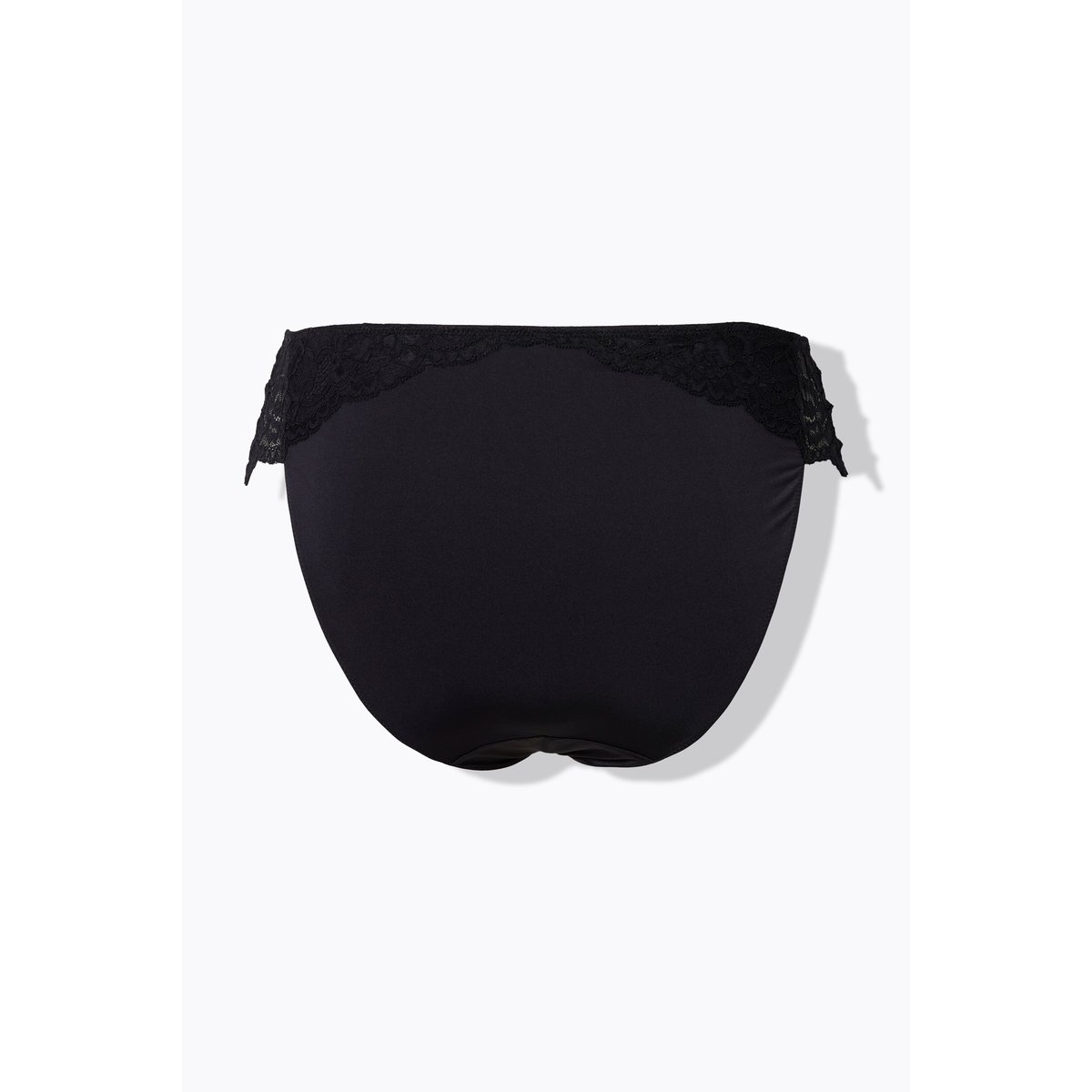 Culotte midi TruYou, satin et dentelle noir, ULLA POPKEN
