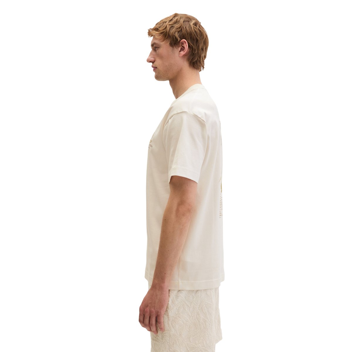 T-shirt relaxed avec imprimé saisonnier au dos blanc naturel, MARC O'POLO
