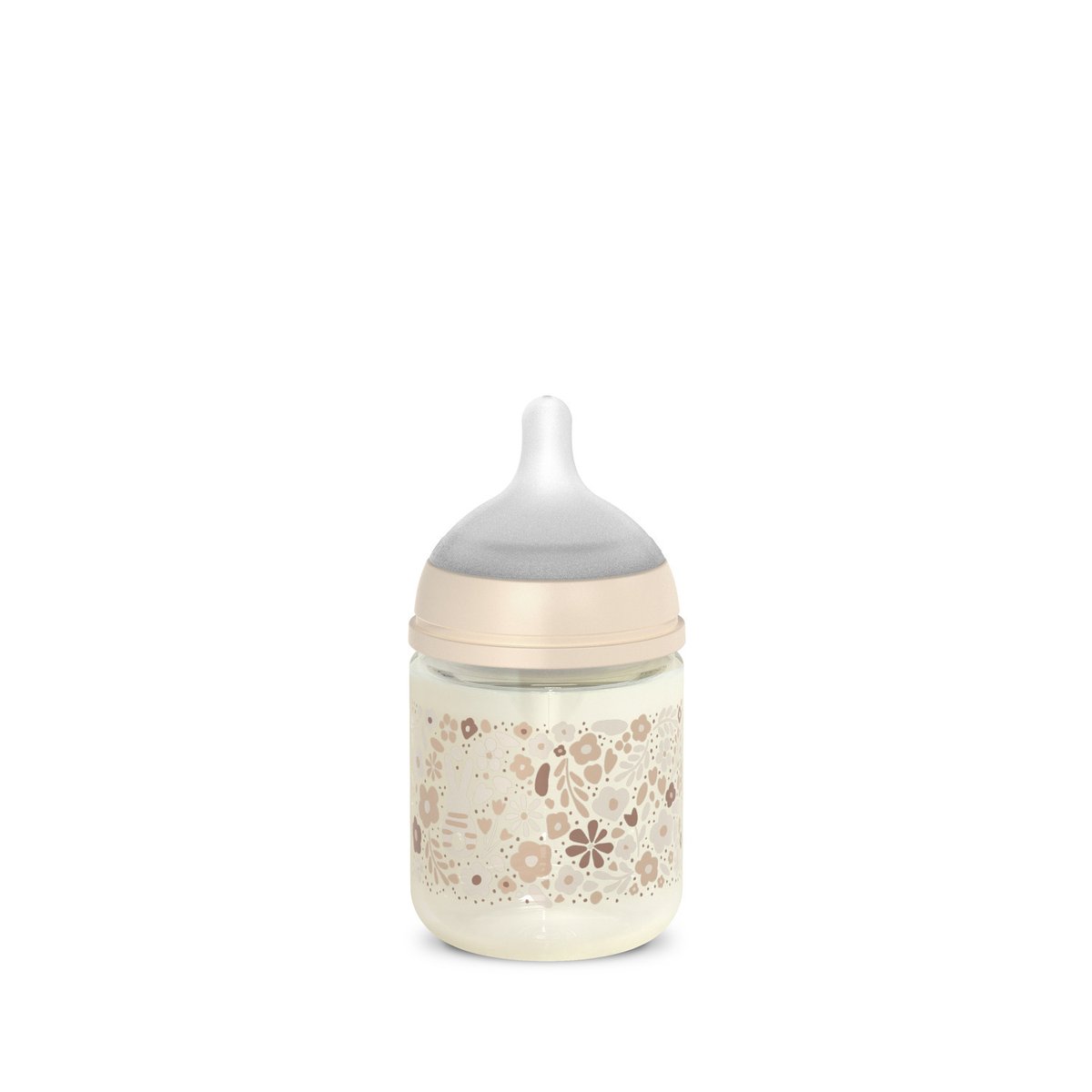 Biberon en verre avec tétine SX Pro 120 ml débit S beige neutre, SUAVINEX