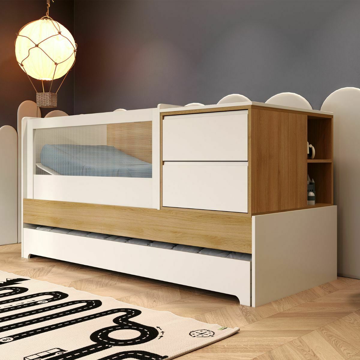 Lit bébé multifonction ALBA bois, AKITEN RETAIL