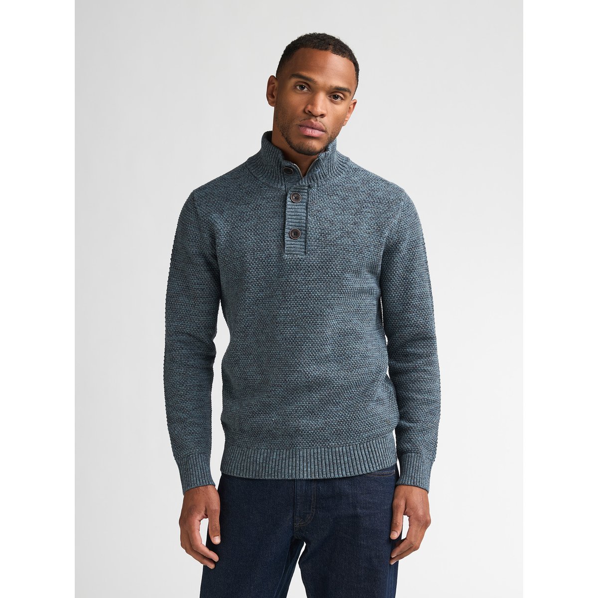 Pull chiné millfield bleu storm blue, PETROL INDUSTRIES