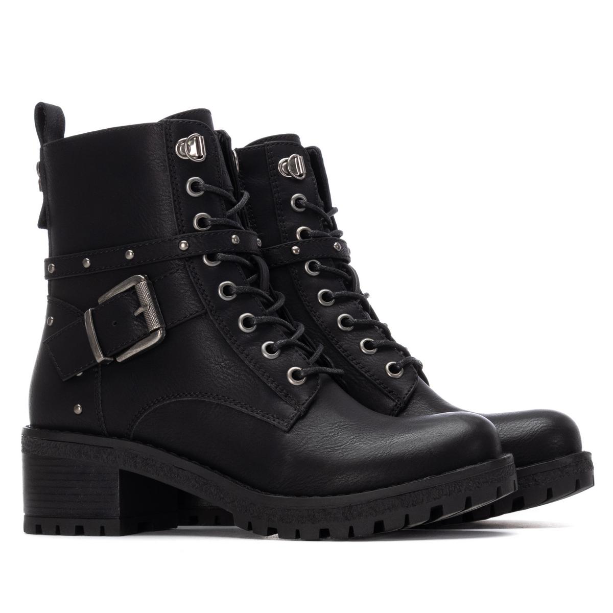 Bottine Talon Décontractée Fermeture éclair noir, REFRESH