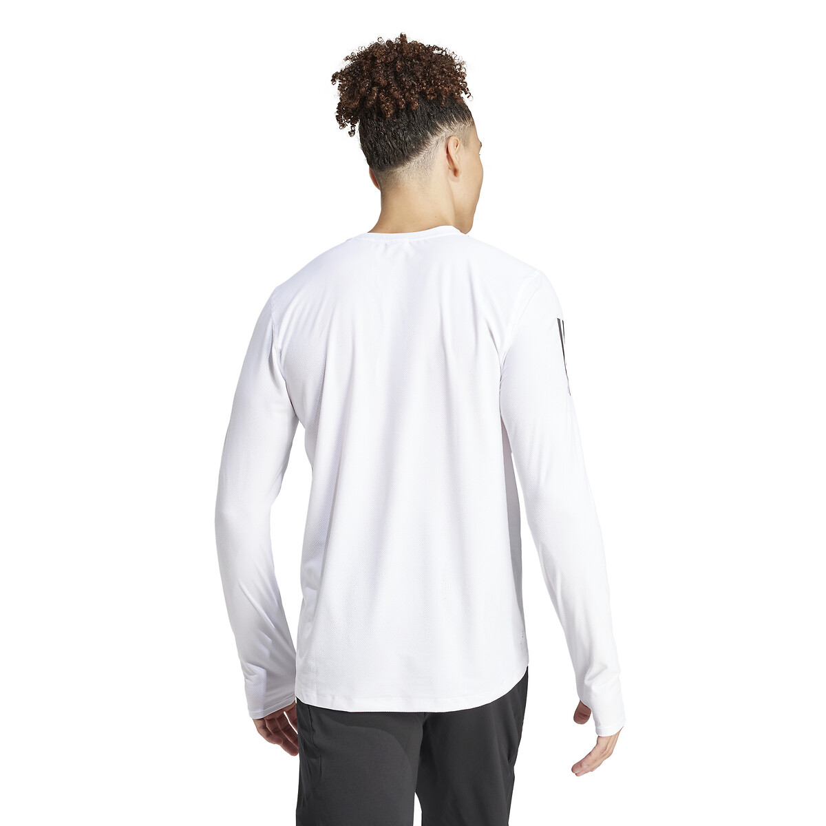 T-shirt de running manches longues, logo blanc, adidas Performance