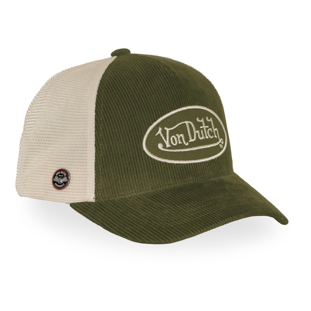 Casquette trucker LOFb vert sapin/beige, VON DUTCH