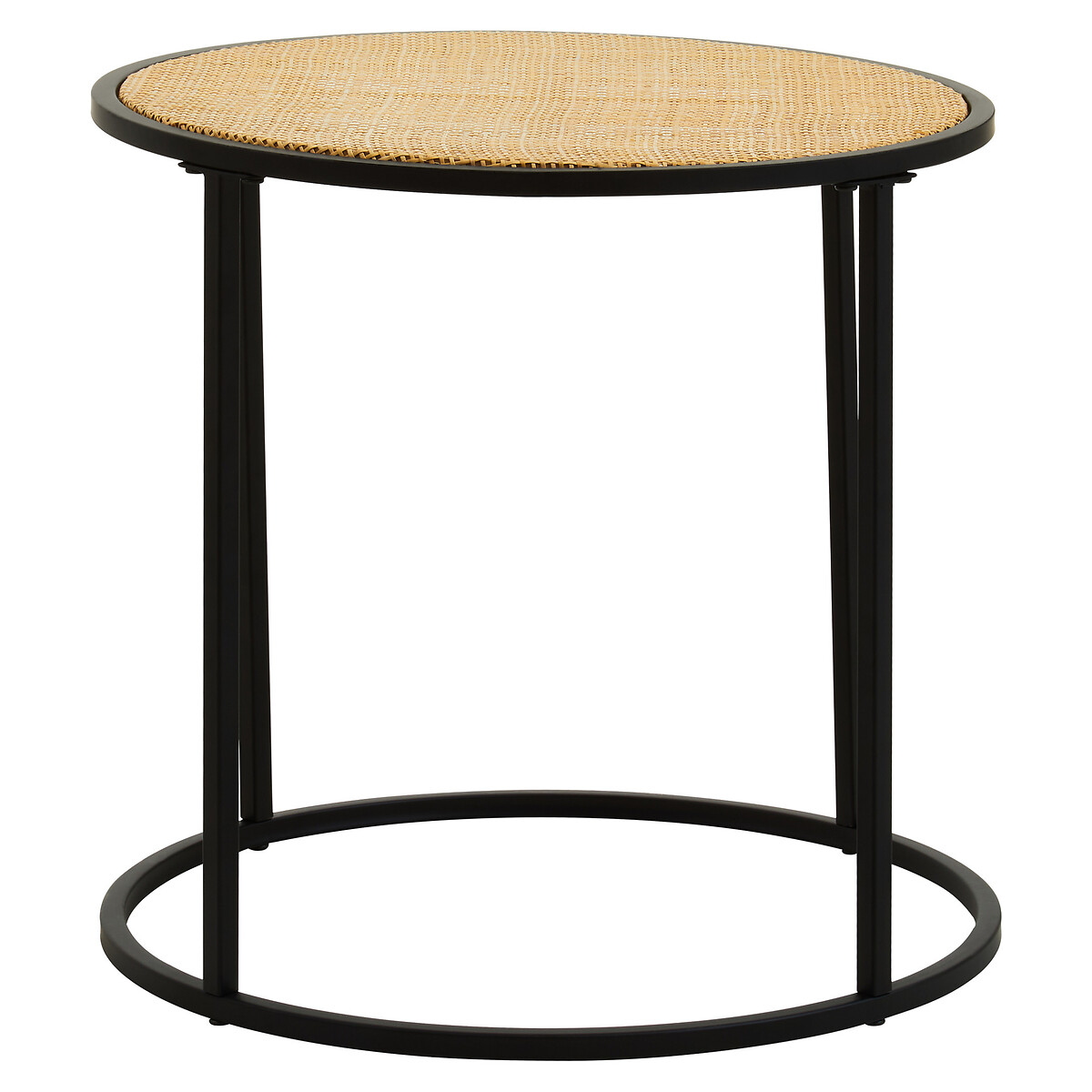 Ranji boho Round Rattan and Metal Side Table natural, SO'HOME