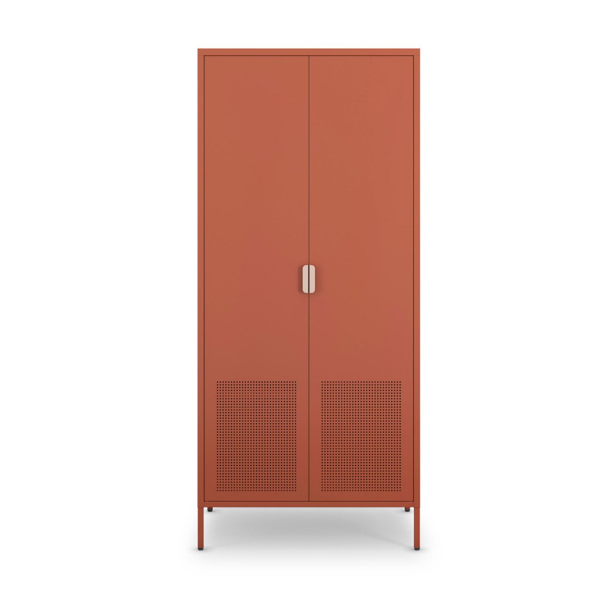 Armoire 2 portes en métal H180cm- ADEL terracotta, DRAWER