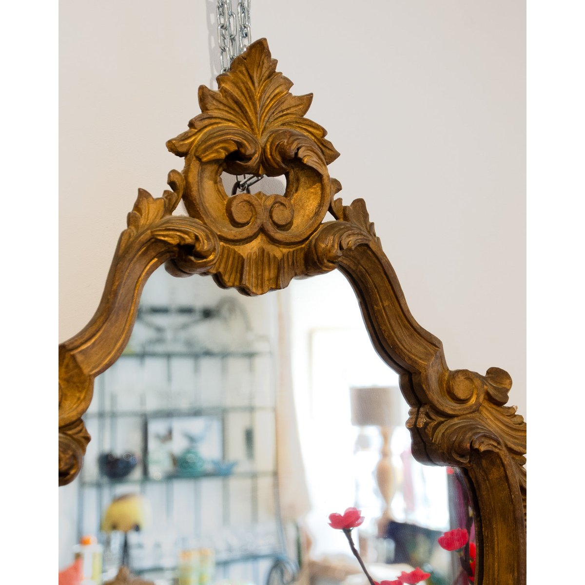 Miroir en bois sculpté Georges N°1202 - Bon état miroir, DEBONGOUT