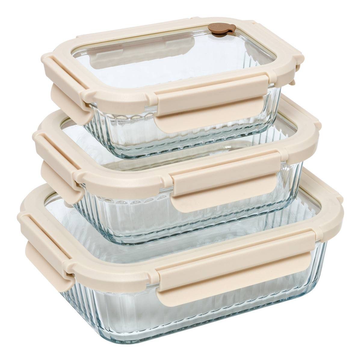Lot de 3 boîtes de conservation rectangulaires CLIPEAT+ transparent, 5FIVE SIMPLY SMART